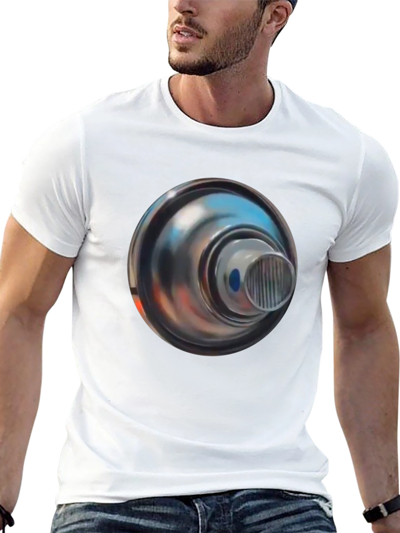 Spray Paint Can Graphic Tee - Modern Art Shirt