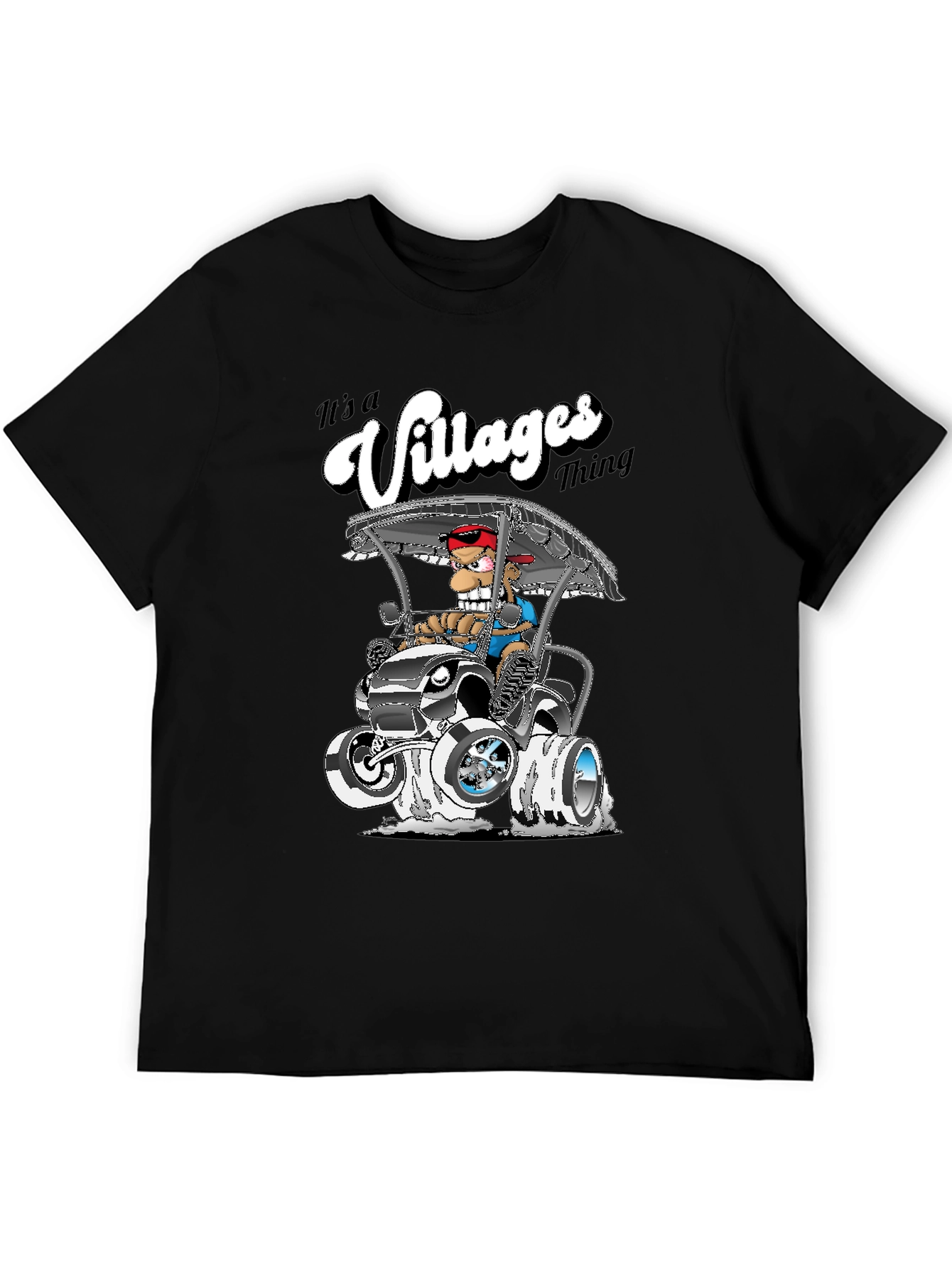 Its a Villages Thing Cartoon Golf Cart T-Shirt