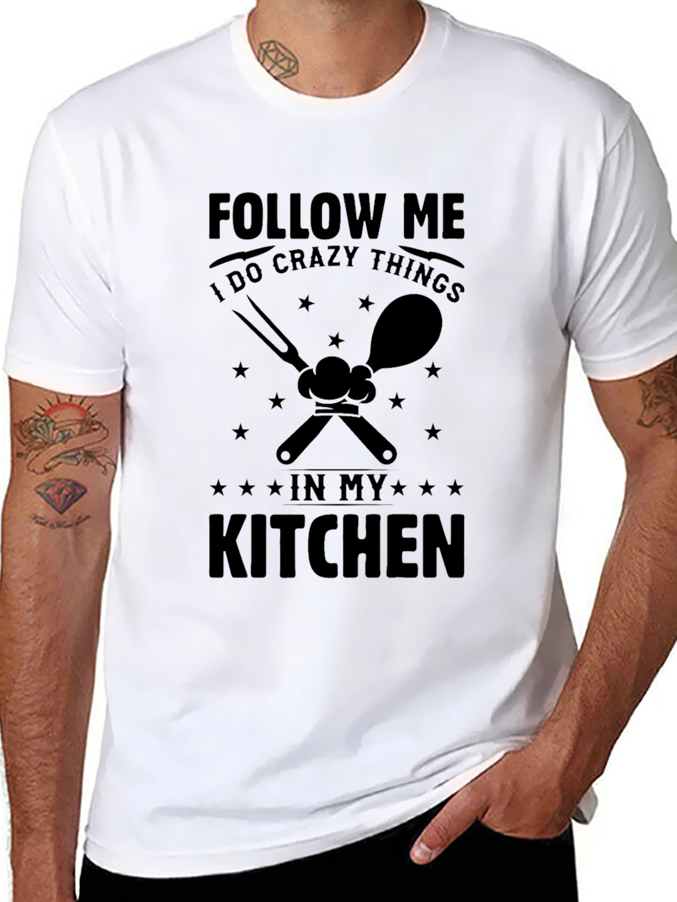 Crazy Kitchen T-Shirt - Follow Me Chef!