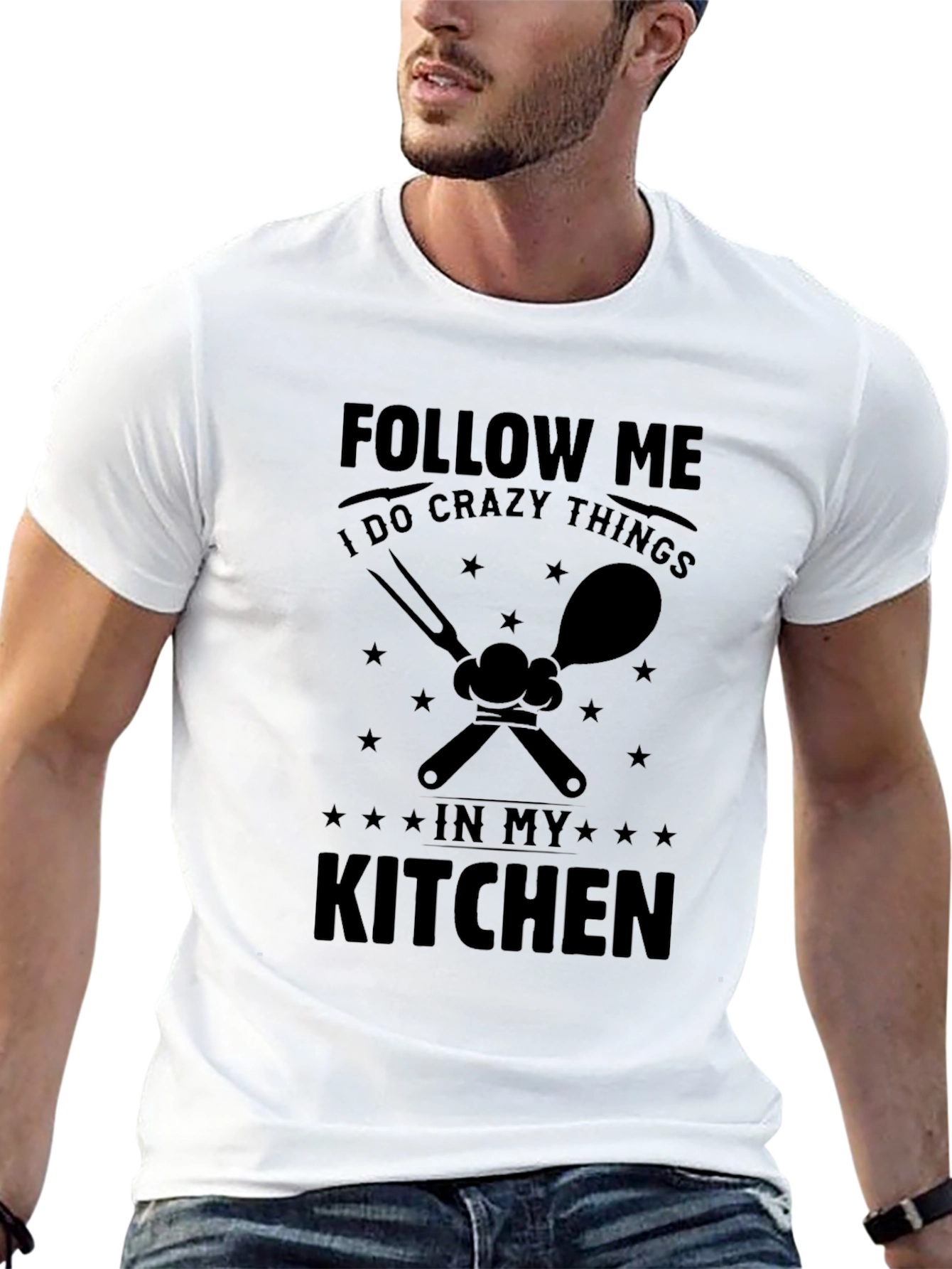 Crazy Kitchen T-Shirt - Follow Me Chef!