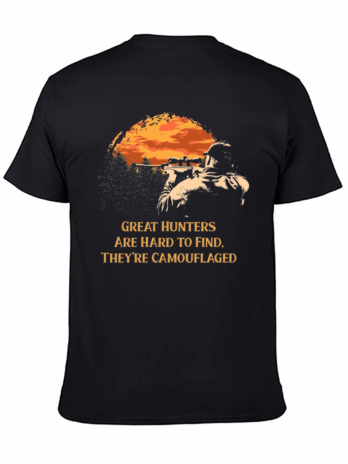Great Hunters Camouflaged T-Shirt - Black