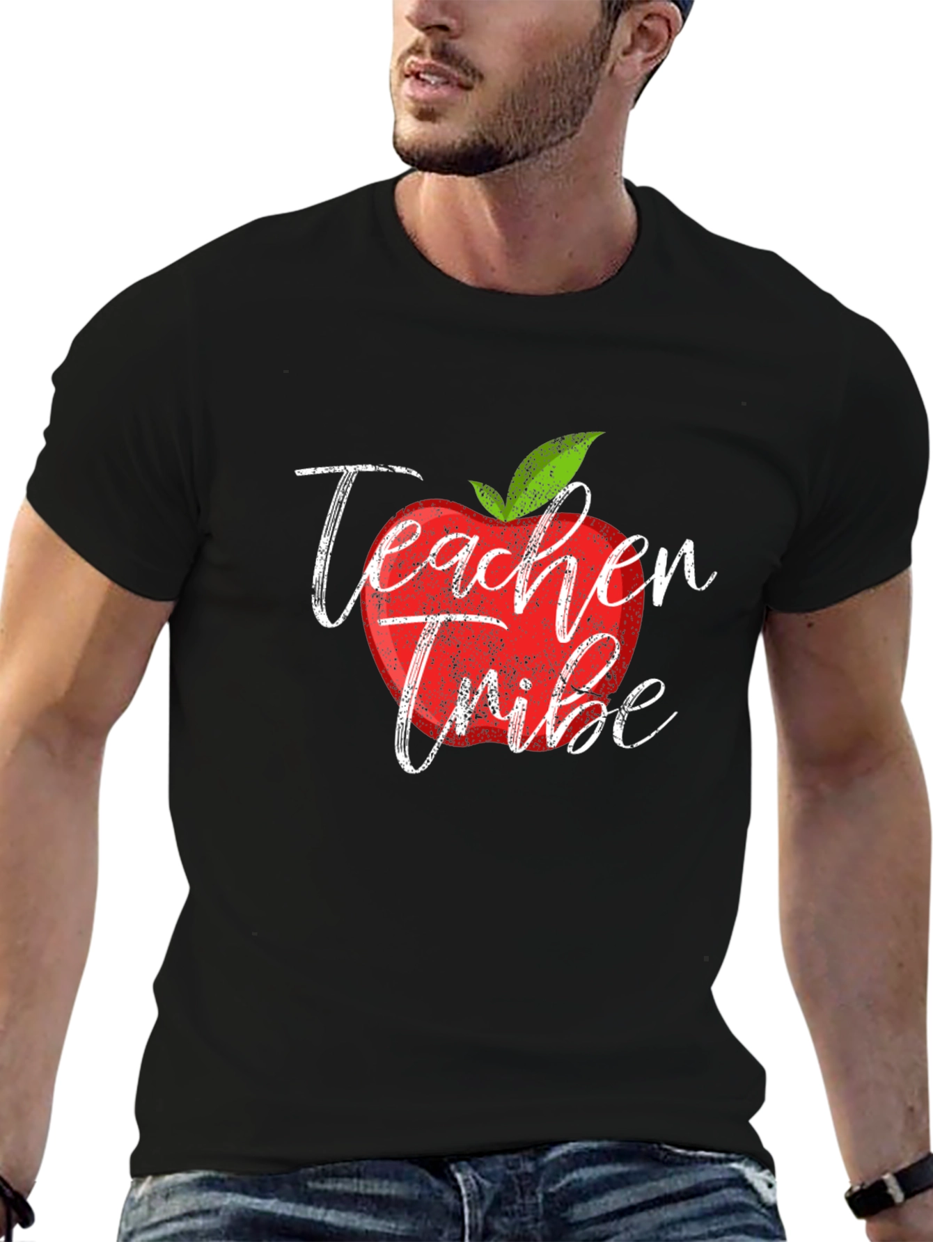 Teacher Tribe Apple Graphic T-Shirt
