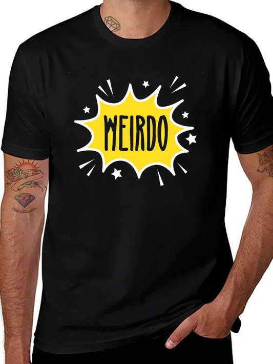 Weirdo Graphic Tee - Black Cotton T-Shirt