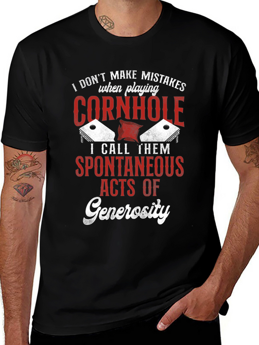 Cornhole Generosity Graphic Tee - Funny Game Day Shirt