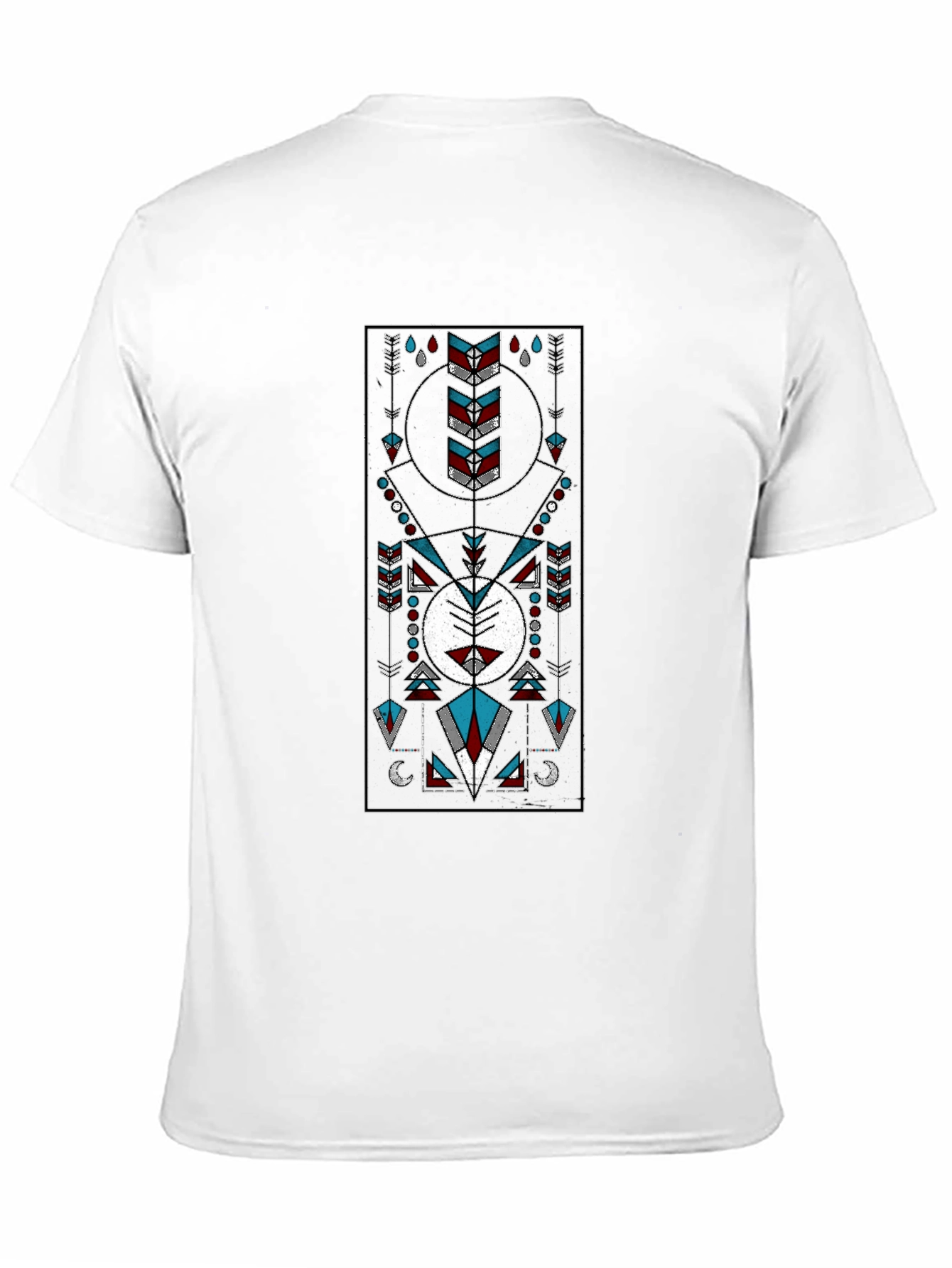 Geometric Arrow Graphic T-Shirt - Black