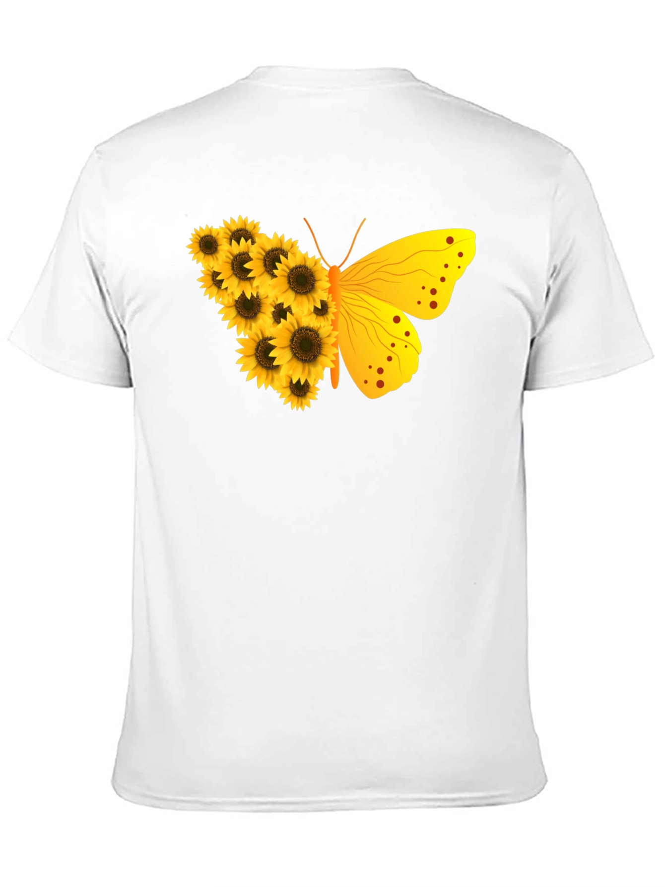 Sunflower Butterfly Graphic T-Shirt