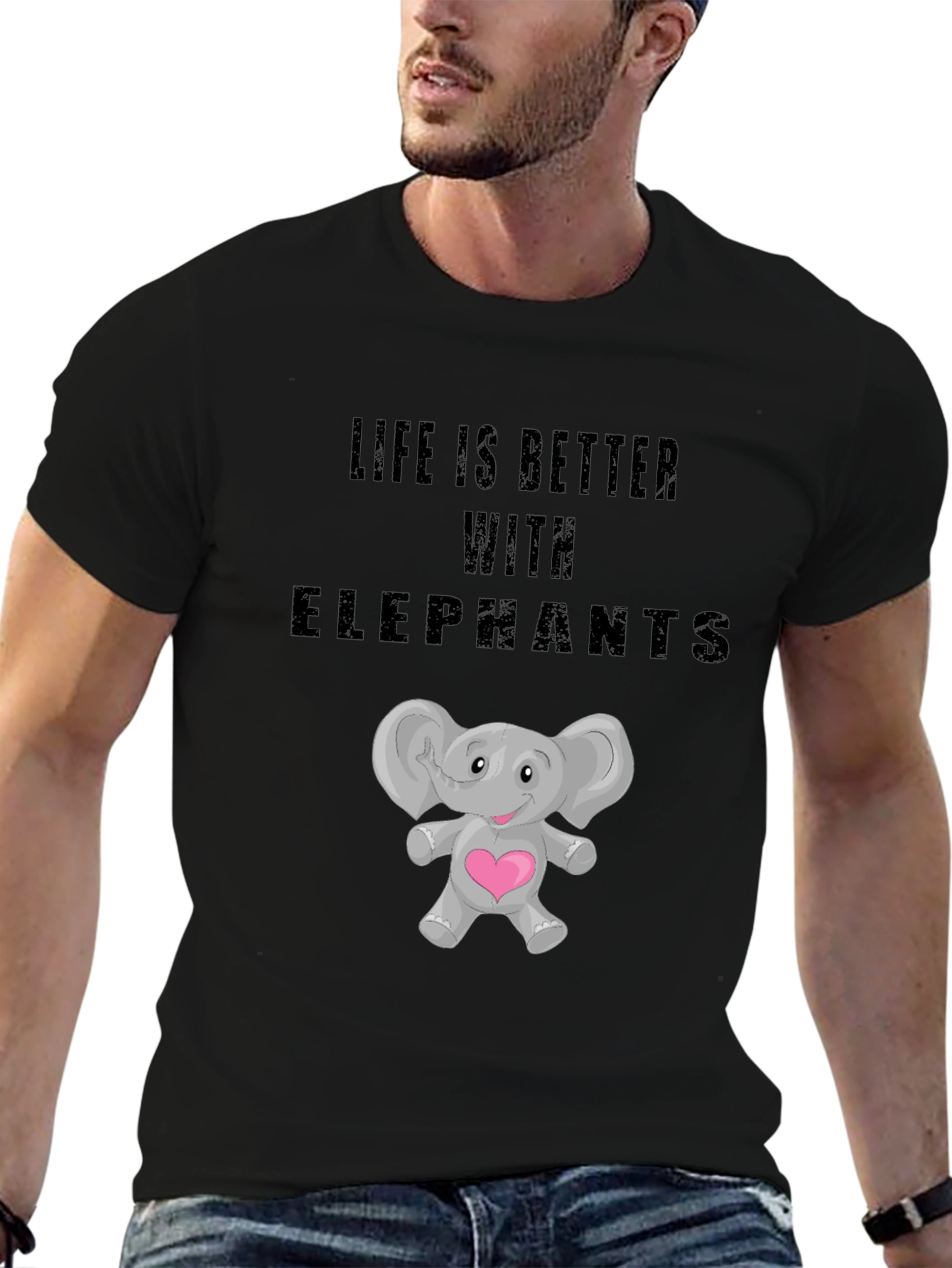 Life is Better with Elephants Graphic T-Shirt