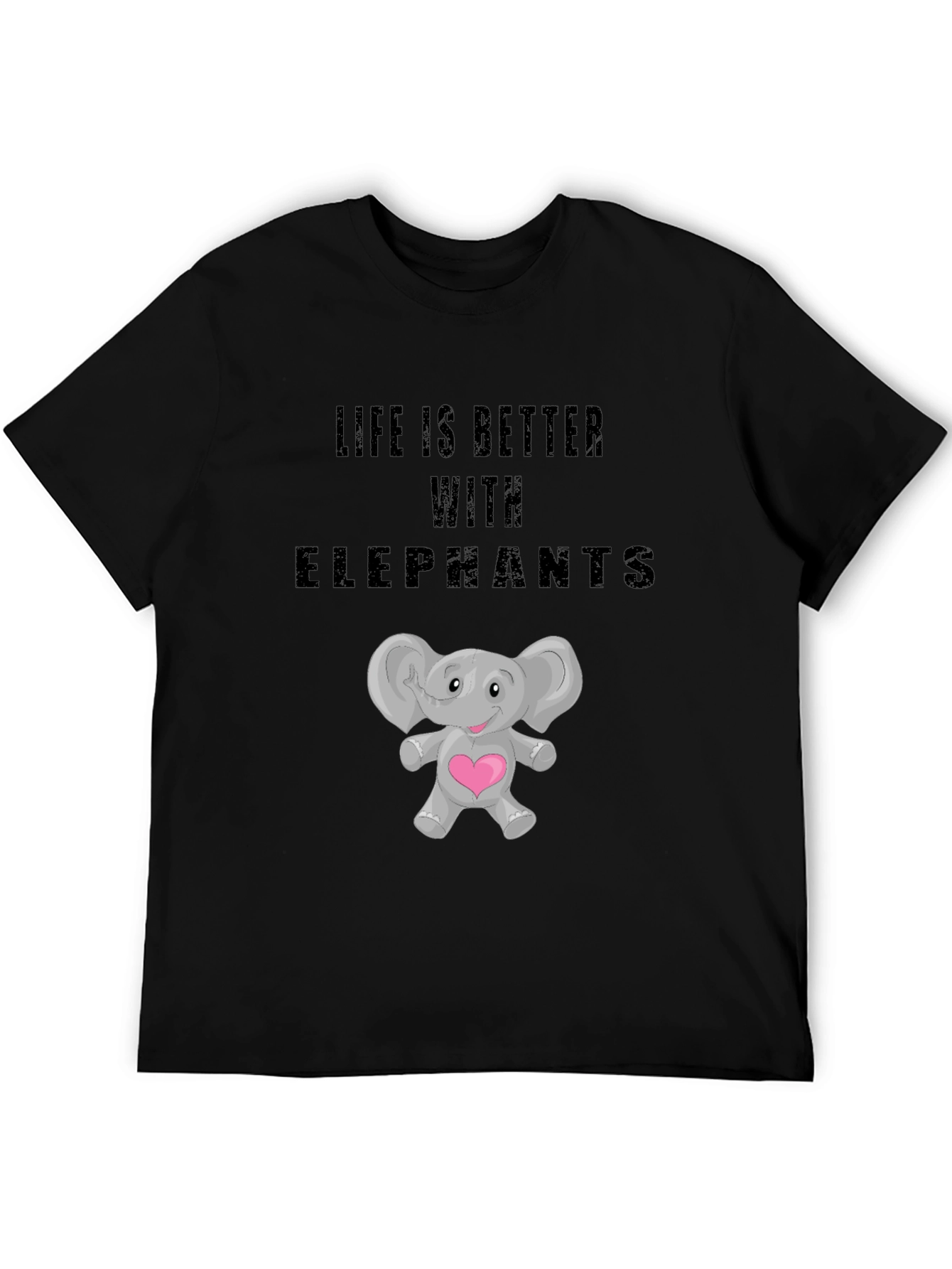Life is Better with Elephants Graphic T-Shirt