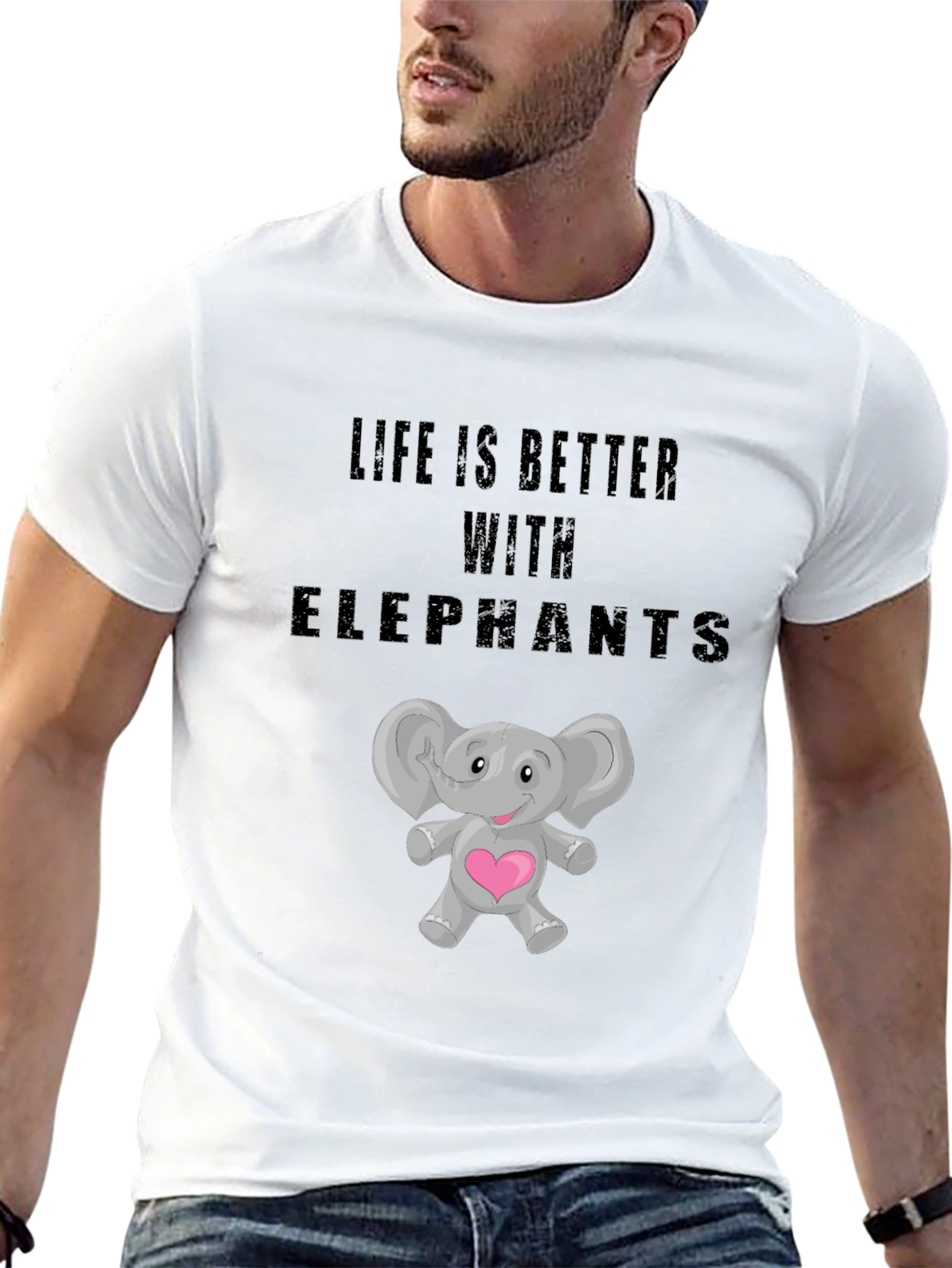 Life is Better with Elephants Graphic T-Shirt