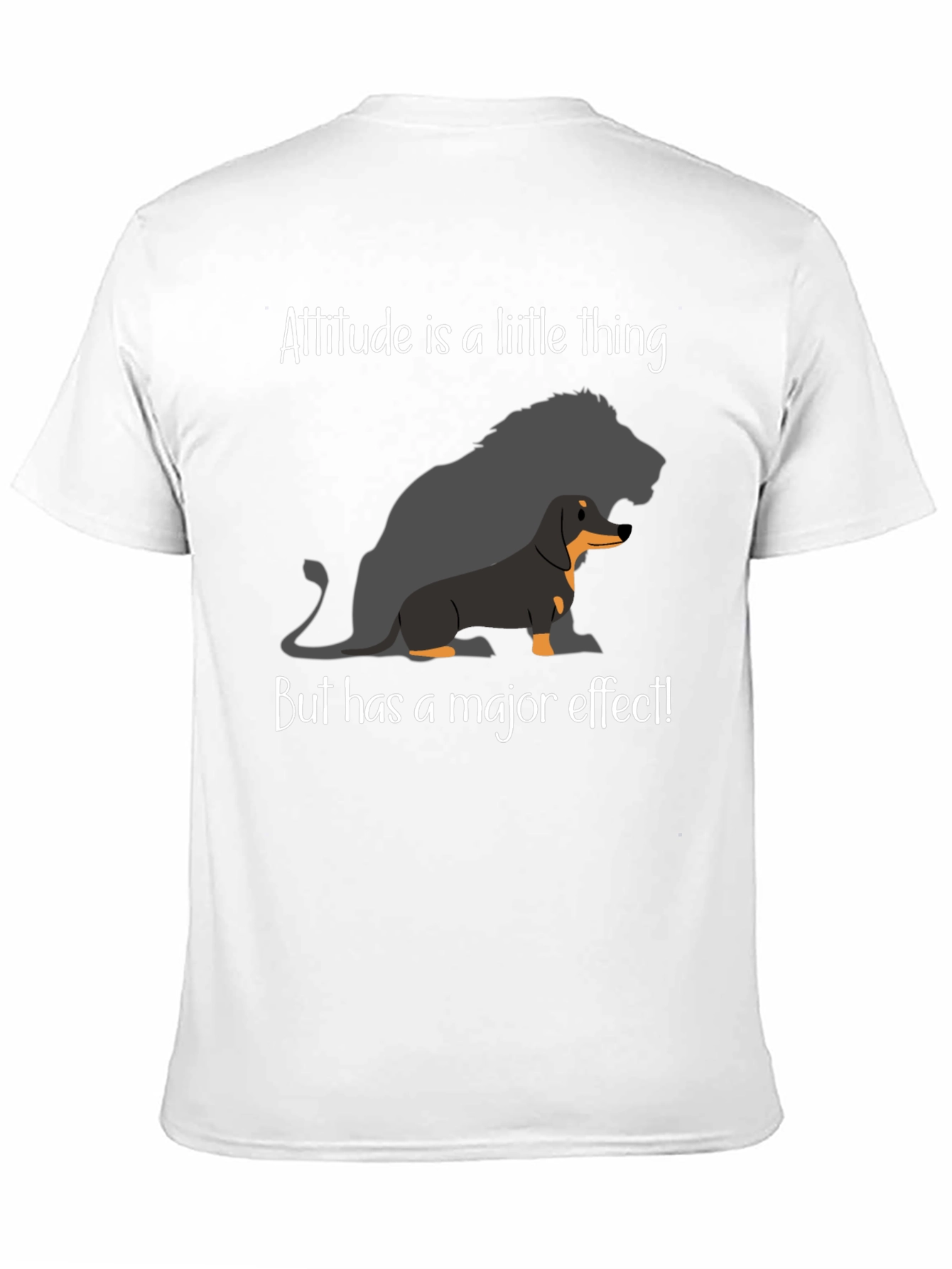 Attitude Dachshund Lion Black T-Shirt