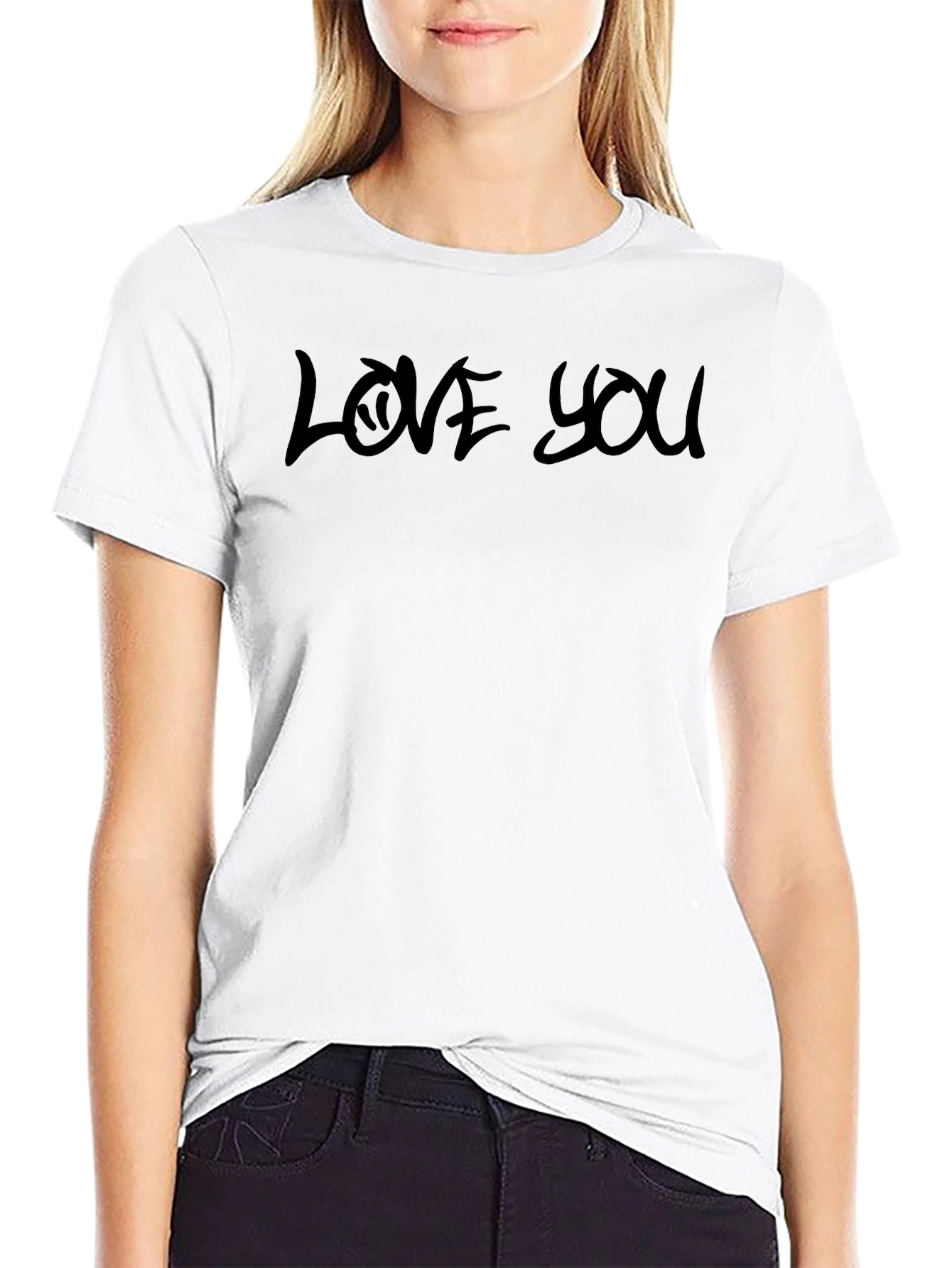 Black Love You Graphic Tee - Casual Comfort