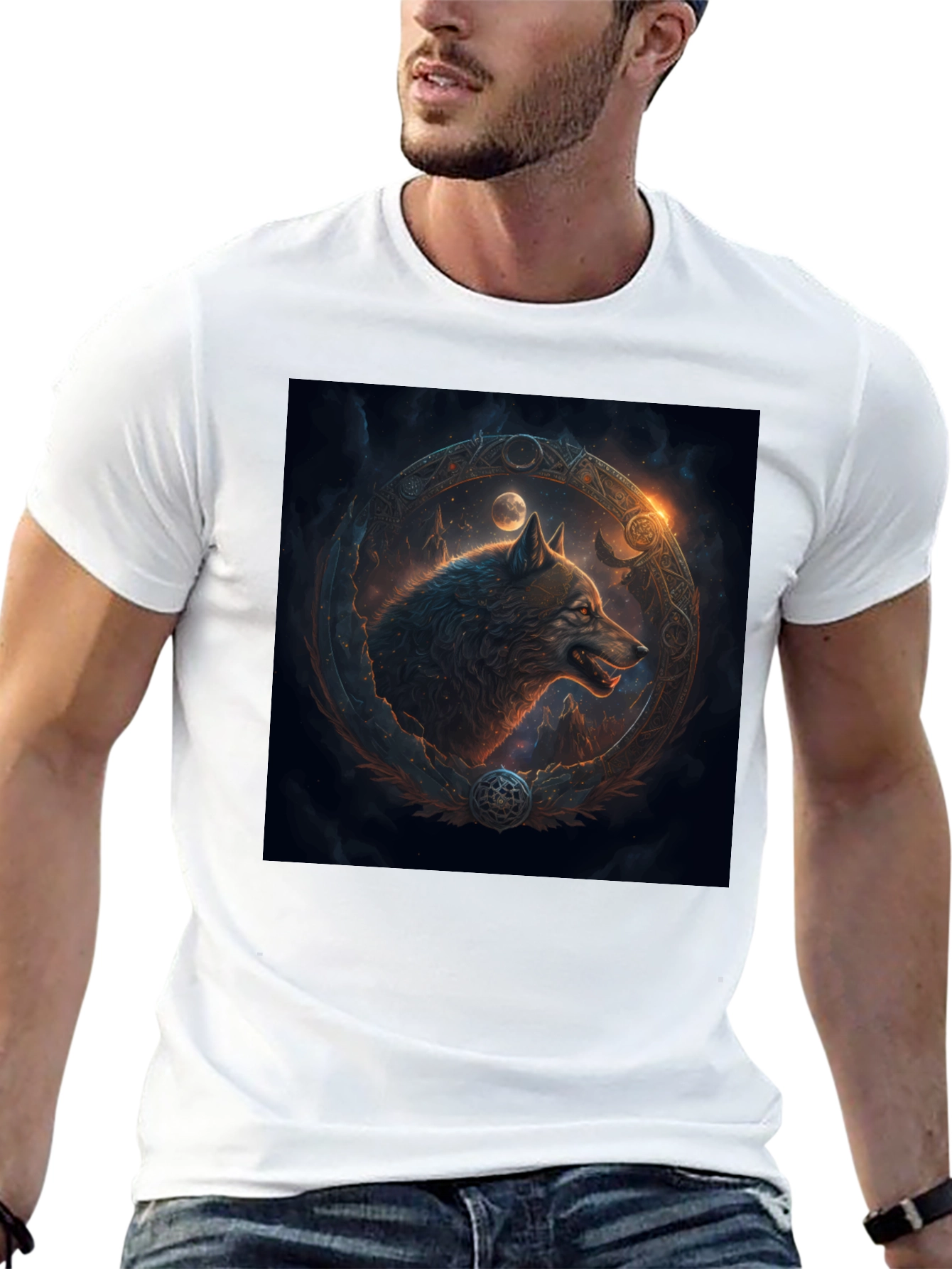 Wolf Art Black Tee
