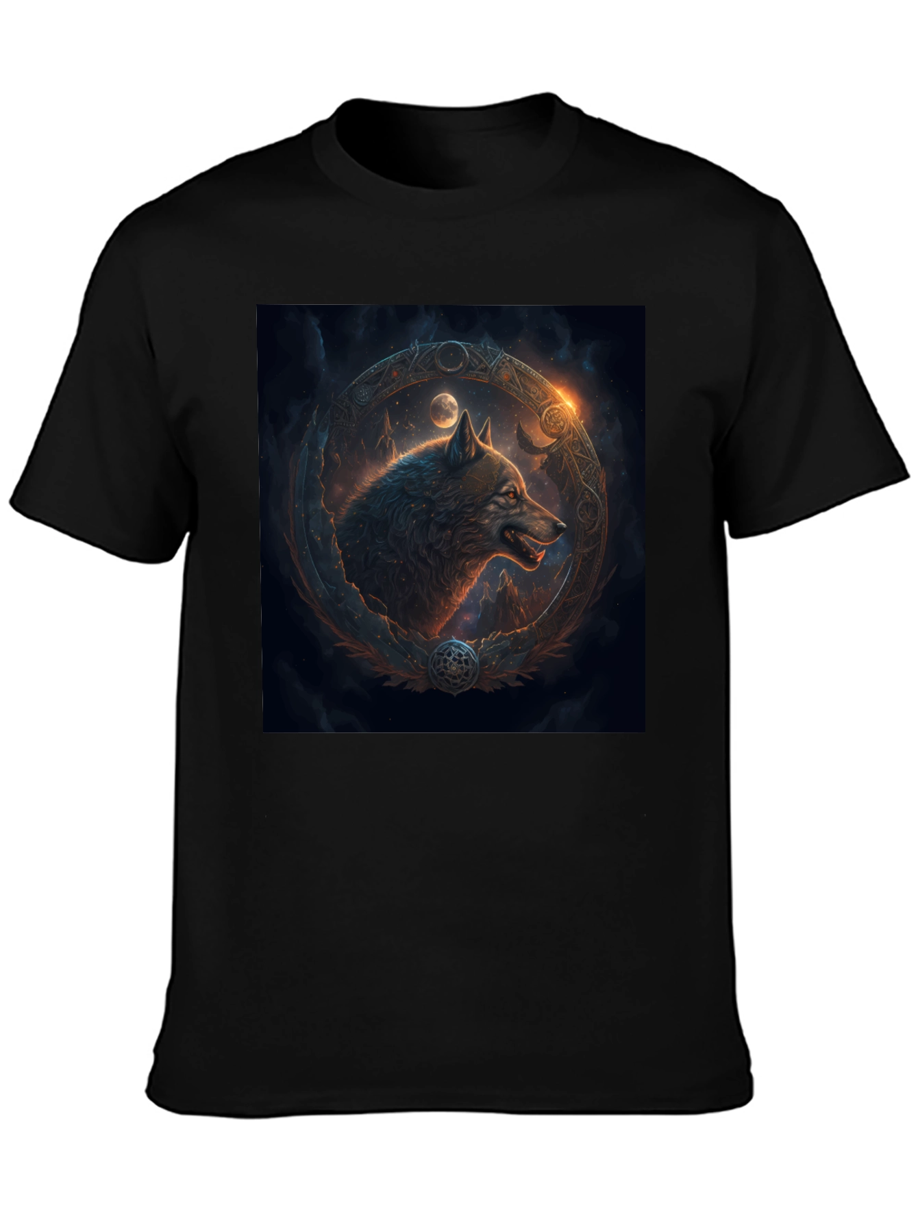 Wolf Art Black Tee