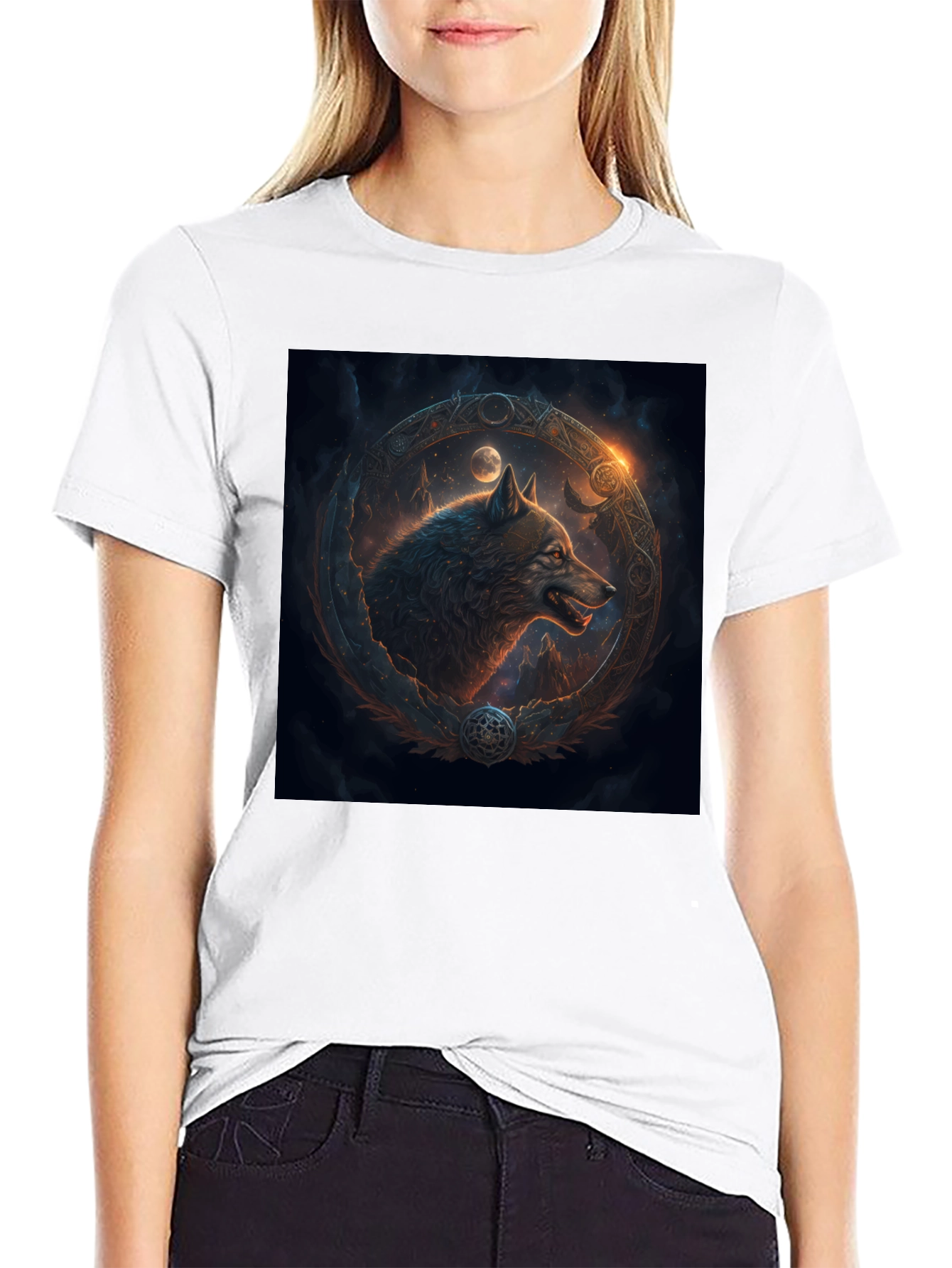 Wolf Art Black Tee