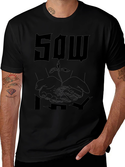 Sow It Graphic Tee - Black Cotton Blend