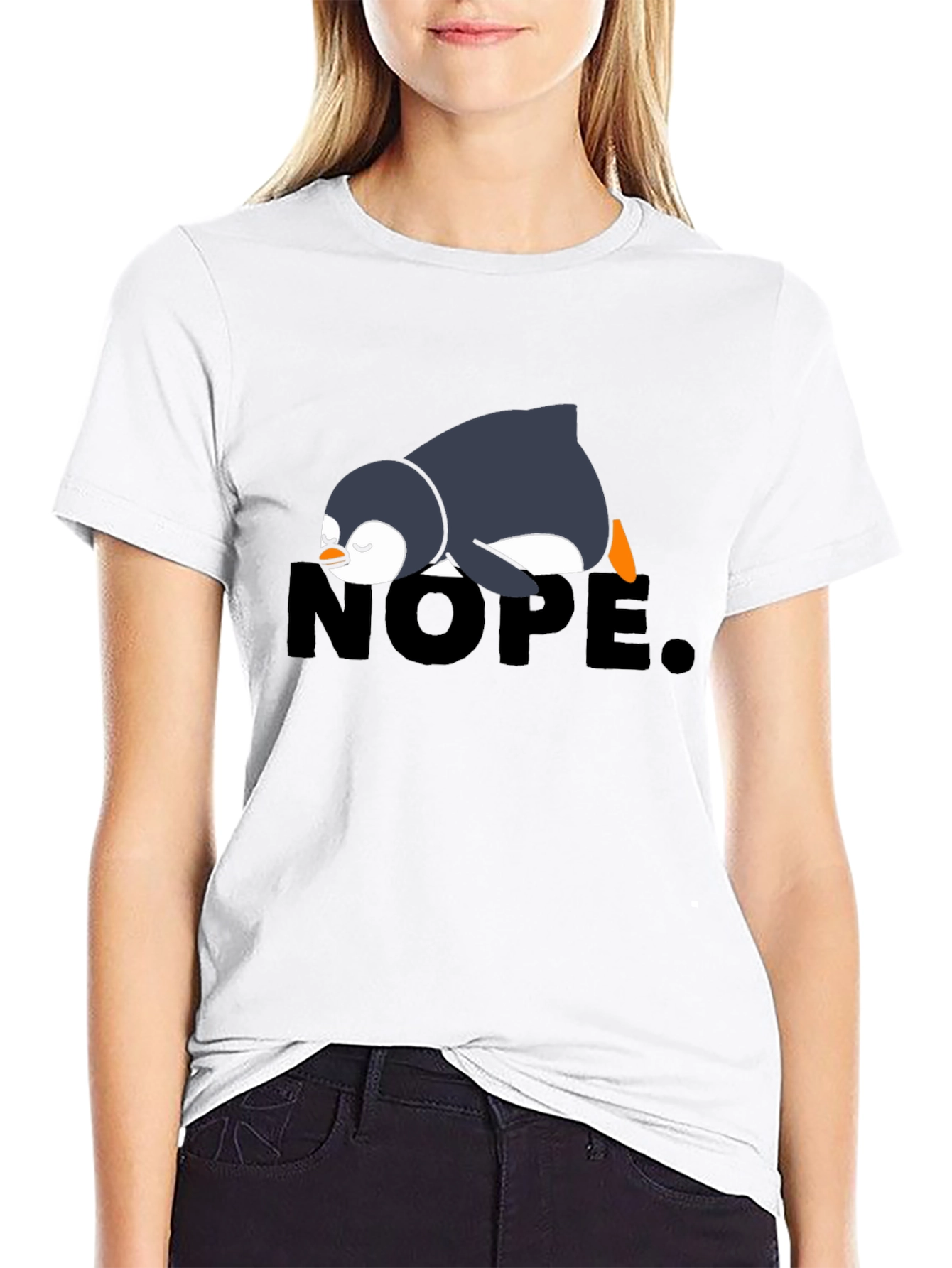 Nope Penguin Tee - Funny Lazy Penguin T-Shirt