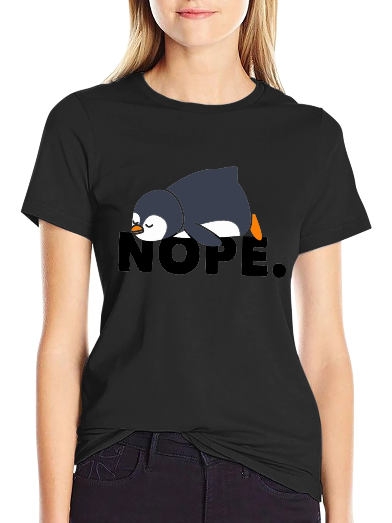 Nope Penguin Tee - Funny Lazy Penguin T-Shirt
