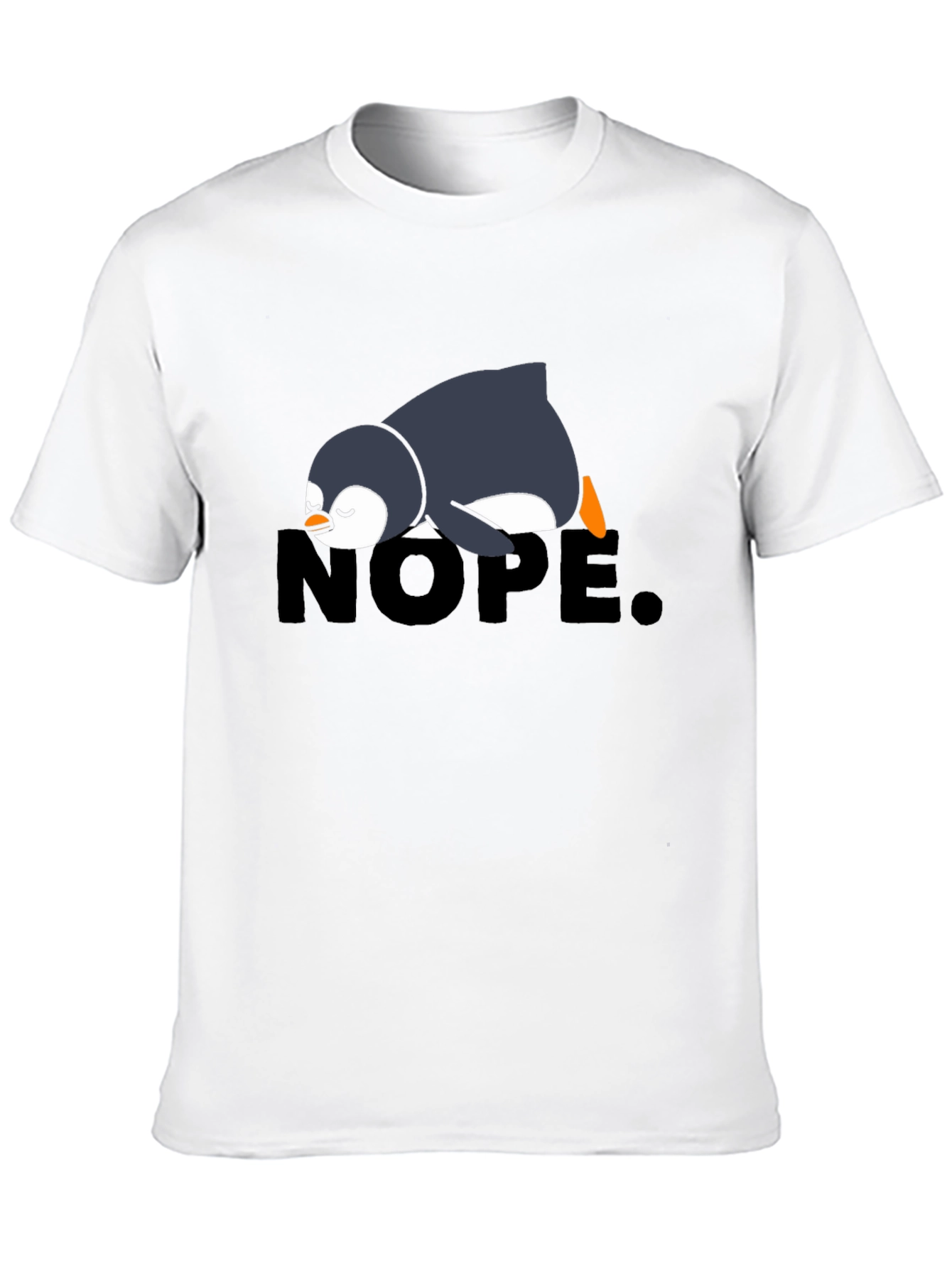 Nope Penguin Tee - Funny Lazy Penguin T-Shirt