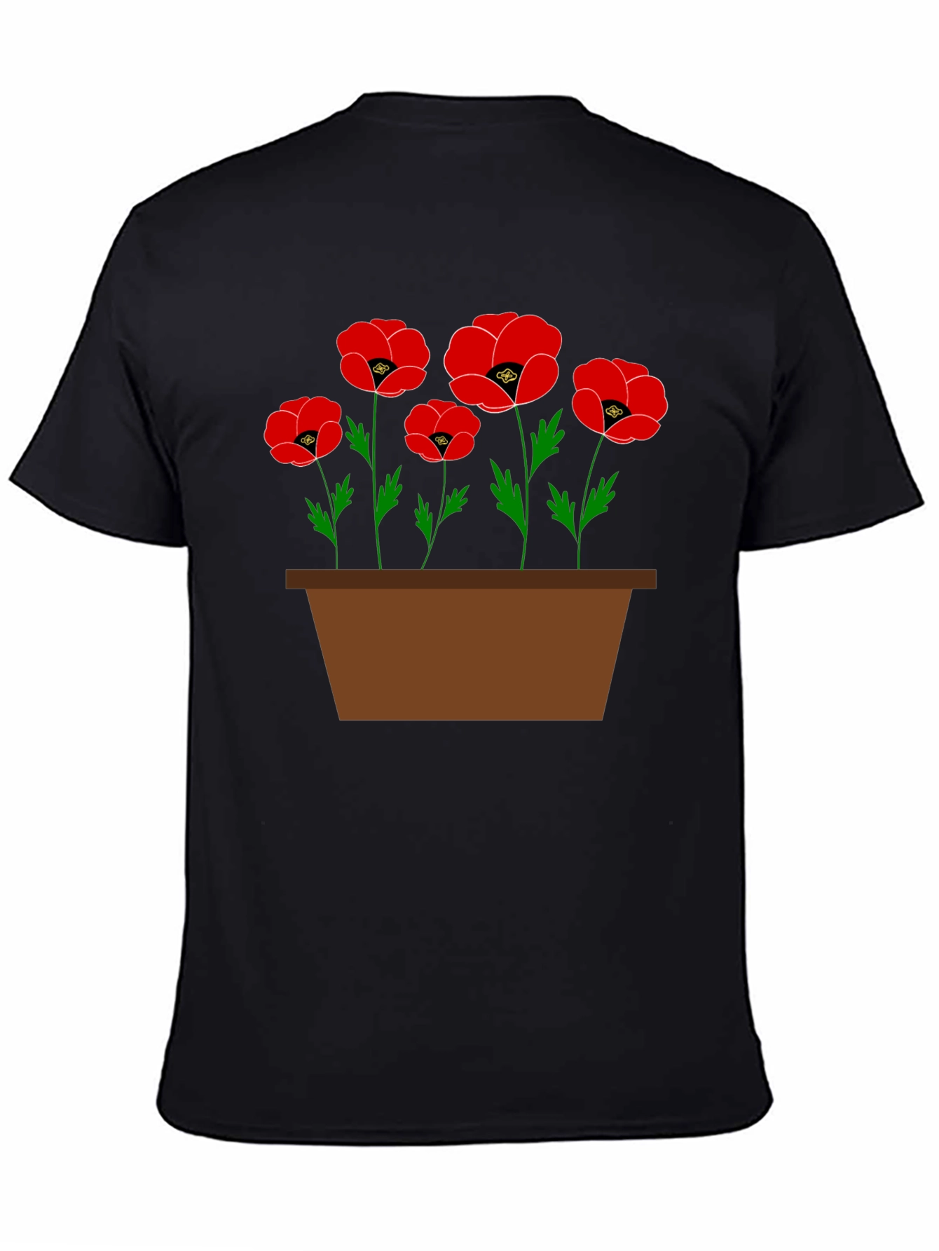 Poppy Flower Pot Graphic T-Shirt