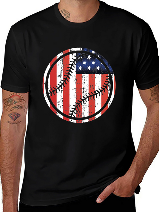 USA Flag Baseball Graphic Tee