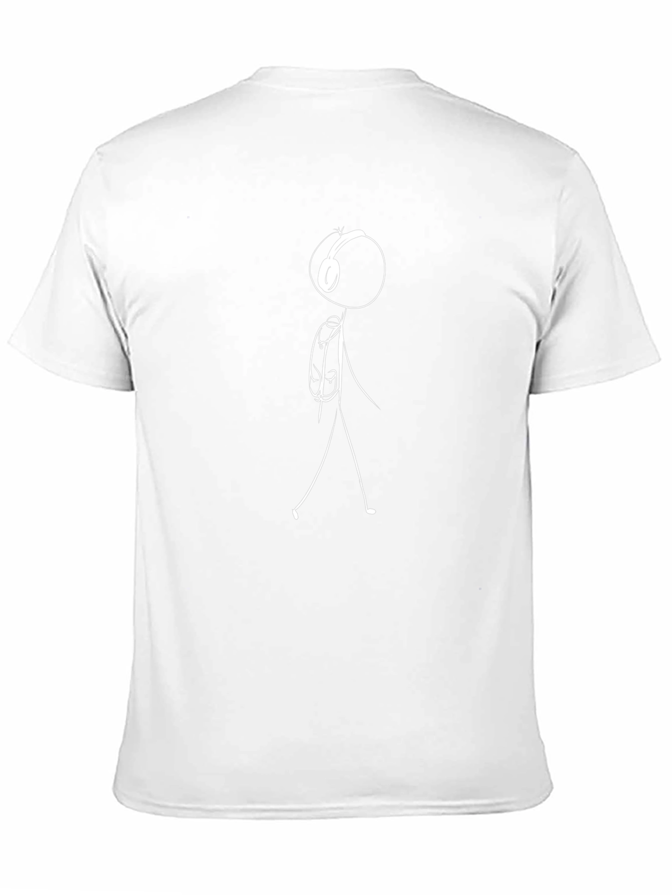 Cool Graphic Tee - Stick Figure with Headphones