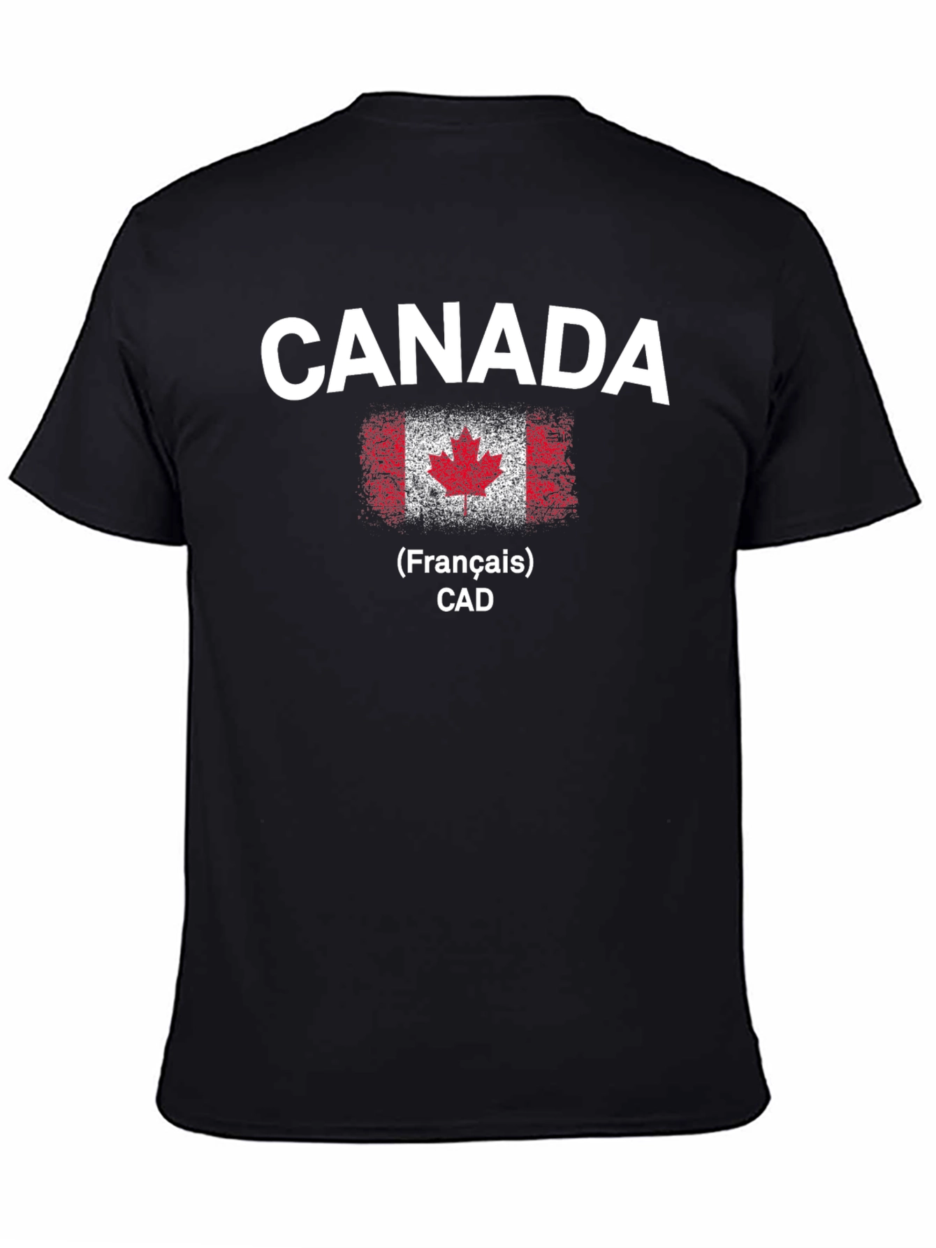 Canada Flag T-Shirt - Mens Black Tee