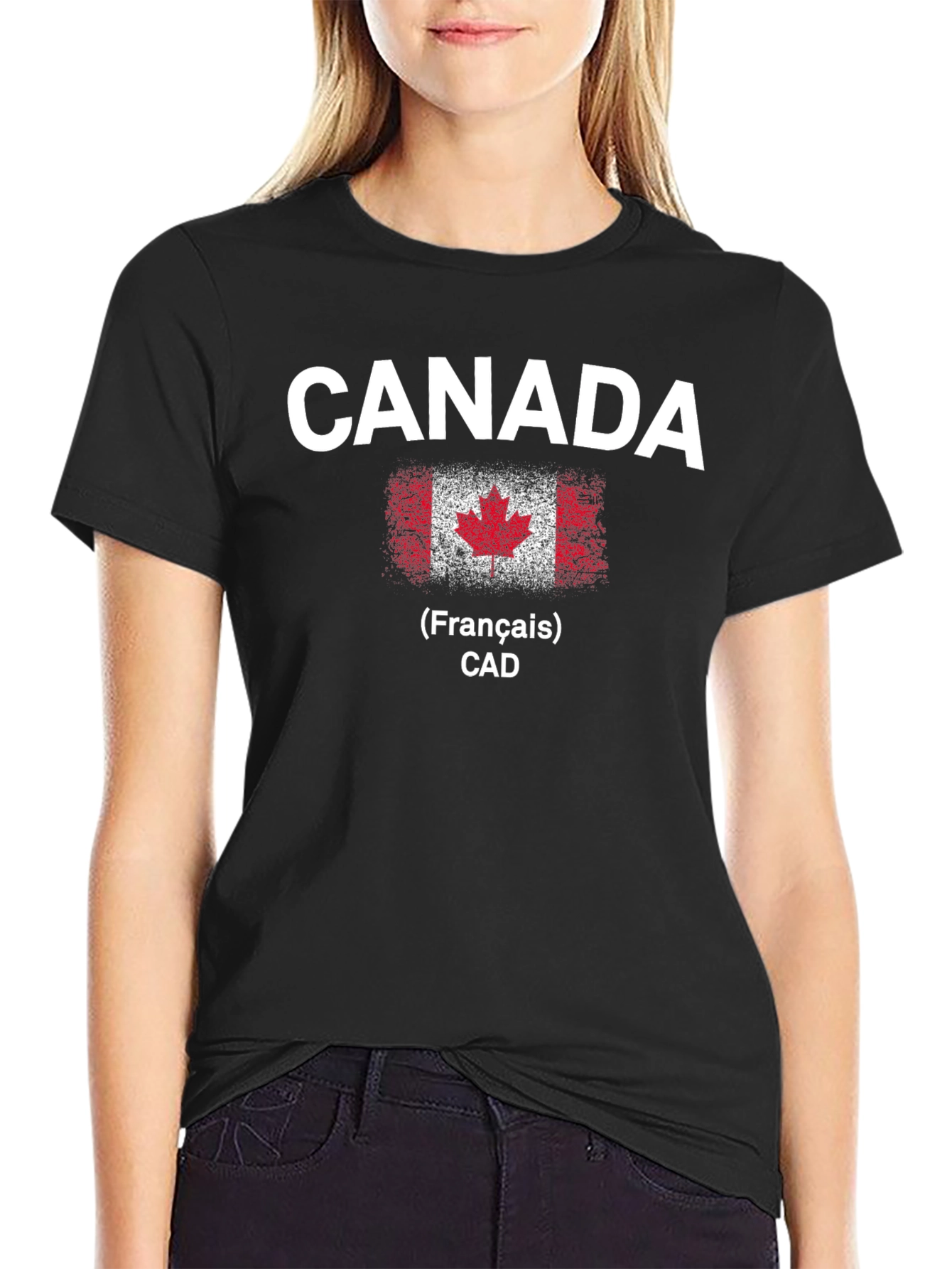 Canada Flag T-Shirt - Mens Black Tee