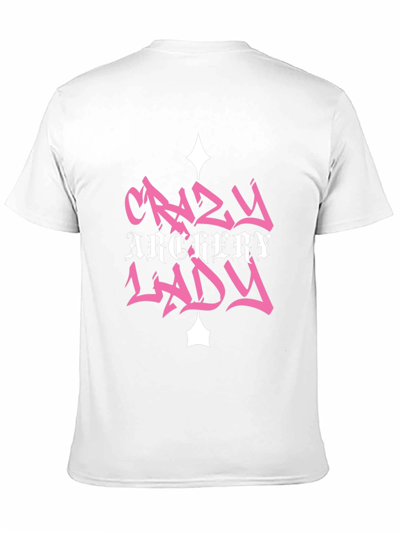 Crazy Archery Lady Black Graphic Tee