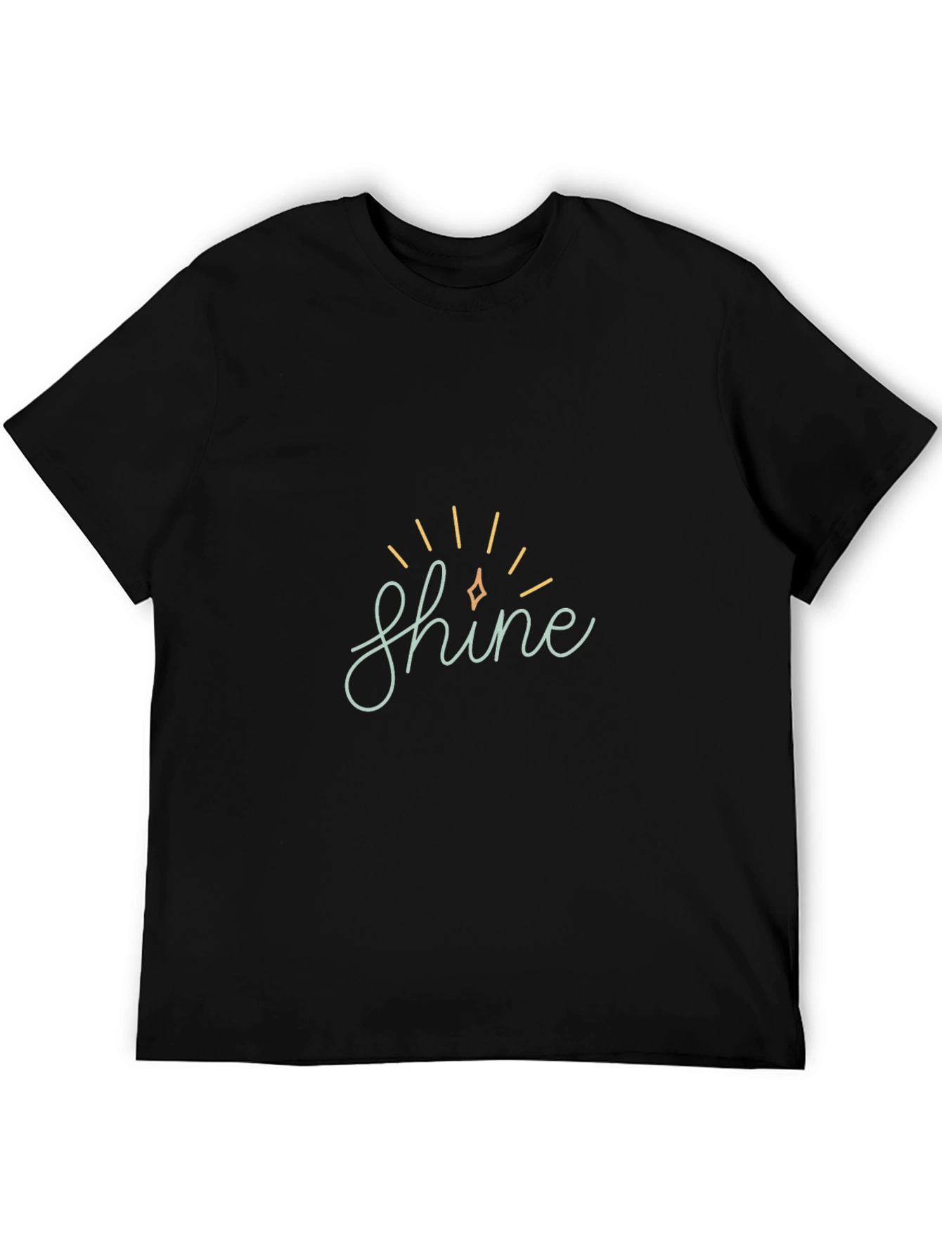 Shine Graphic Tee - Soft Black Cotton Comfort