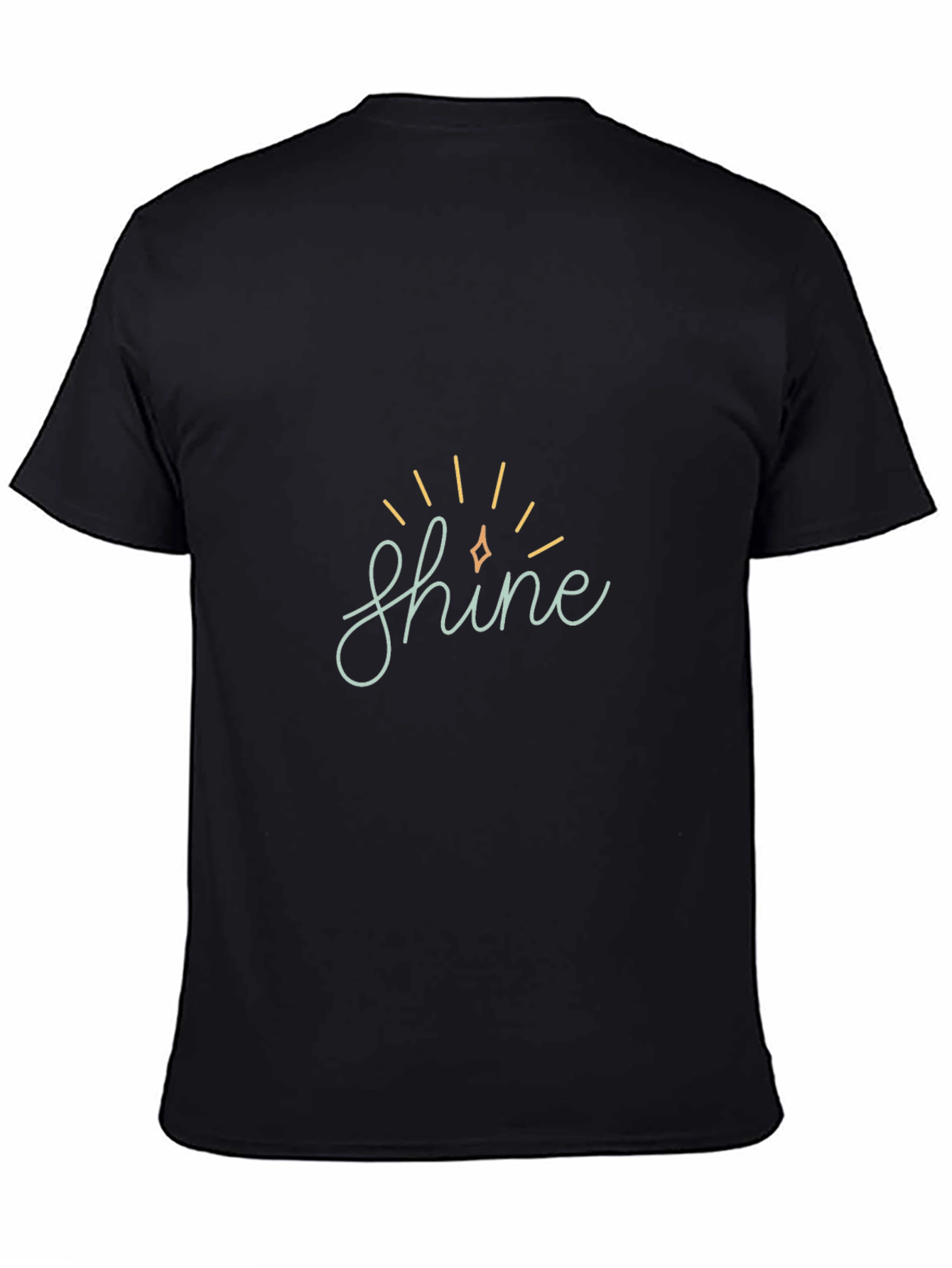 Shine Graphic Tee - Soft Black Cotton Comfort