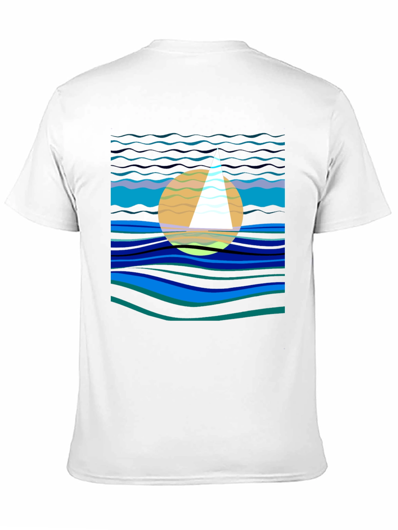Abstract Sailboat Graphic Tee