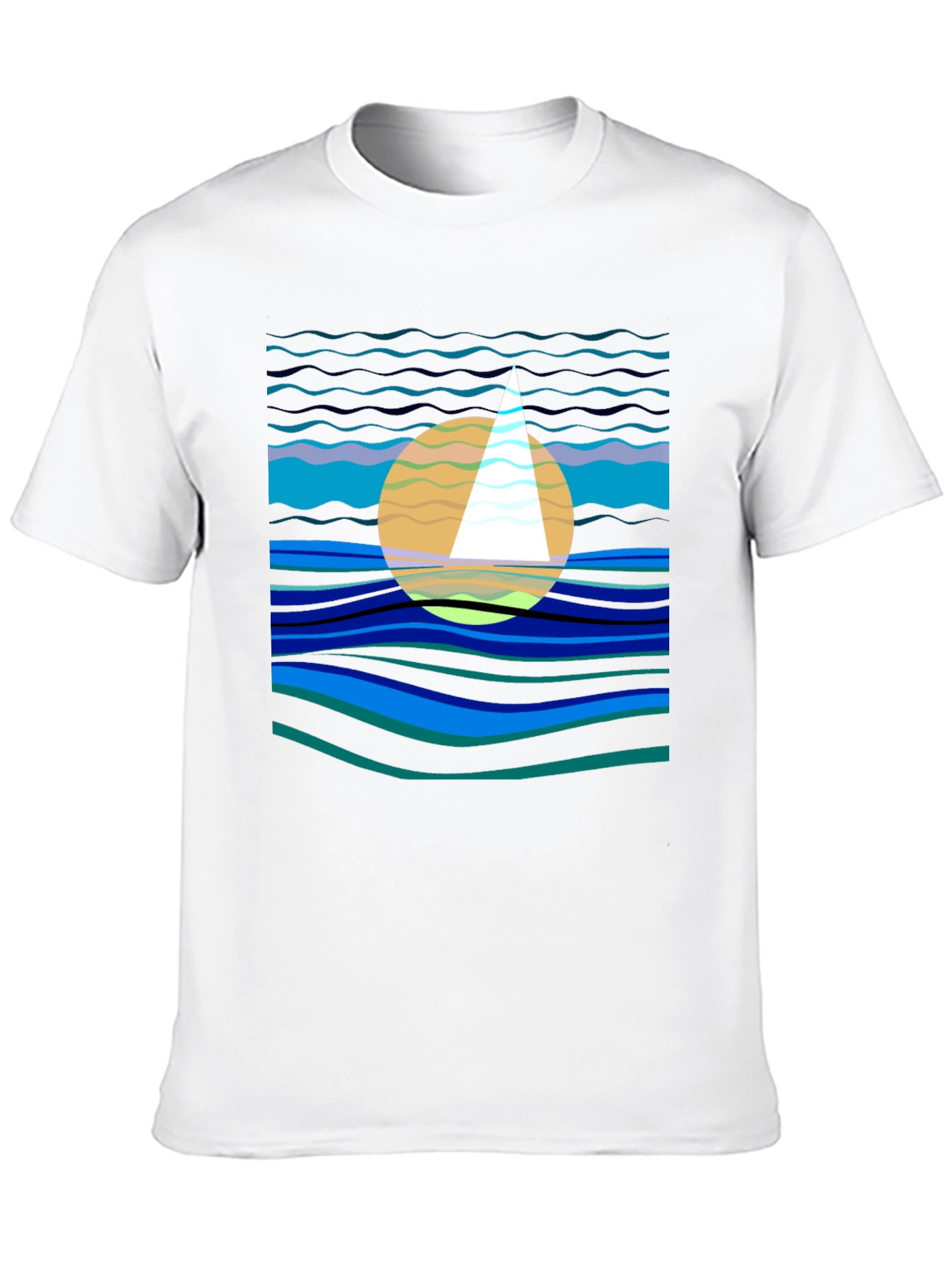 Abstract Sailboat Graphic Tee