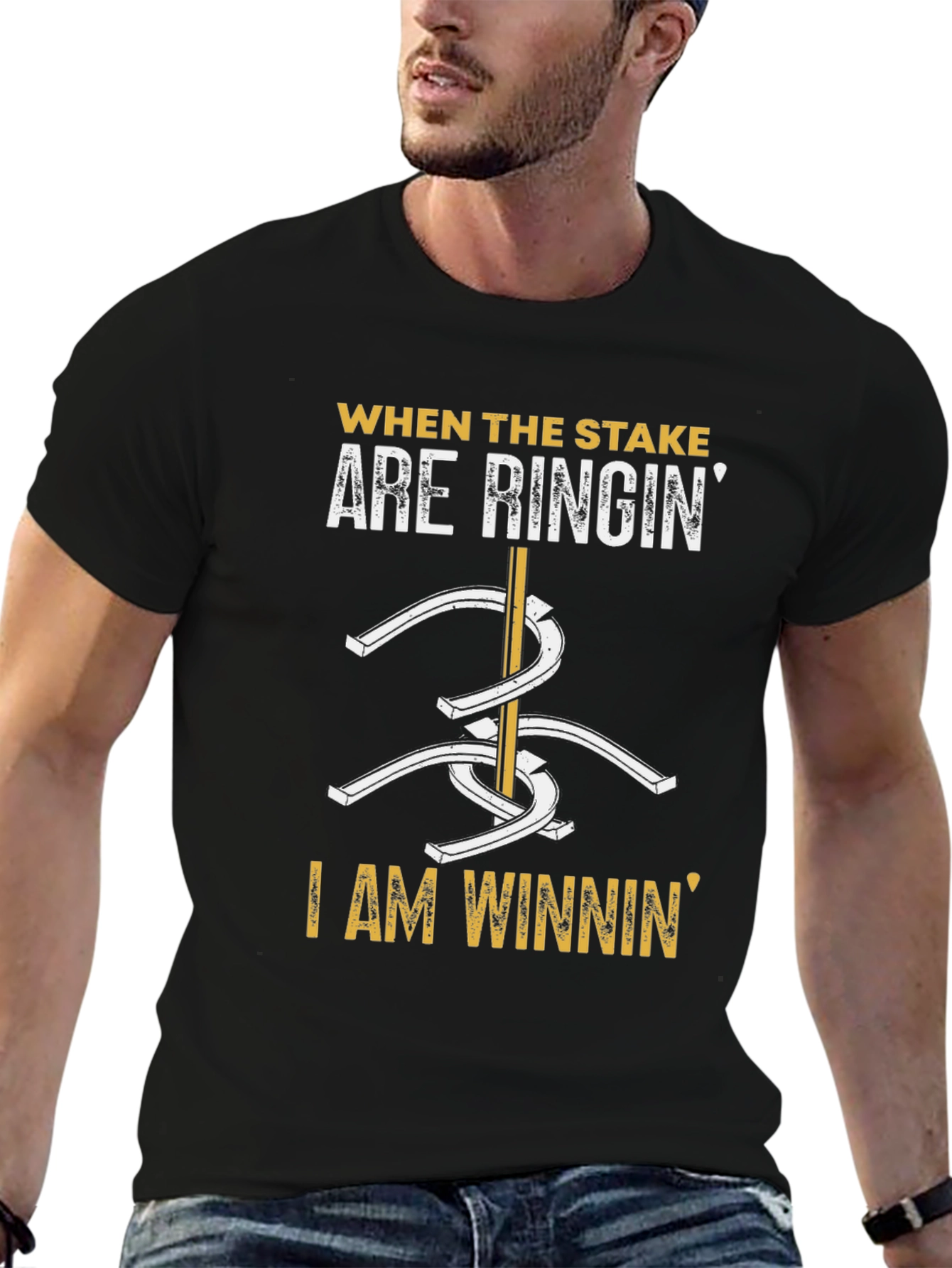 Stake Ringin T-Shirt - Horseshoe Game Tee