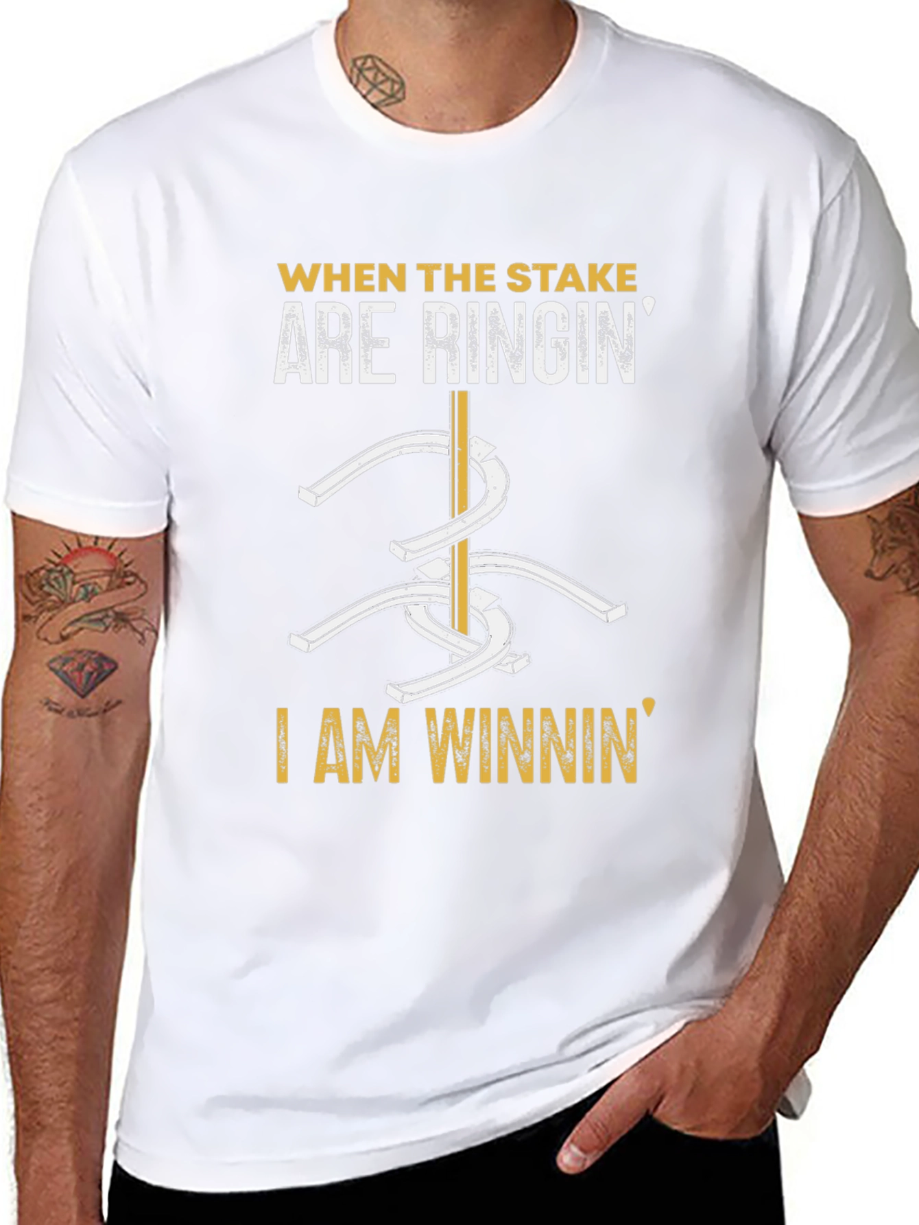Stake Ringin T-Shirt - Horseshoe Game Tee