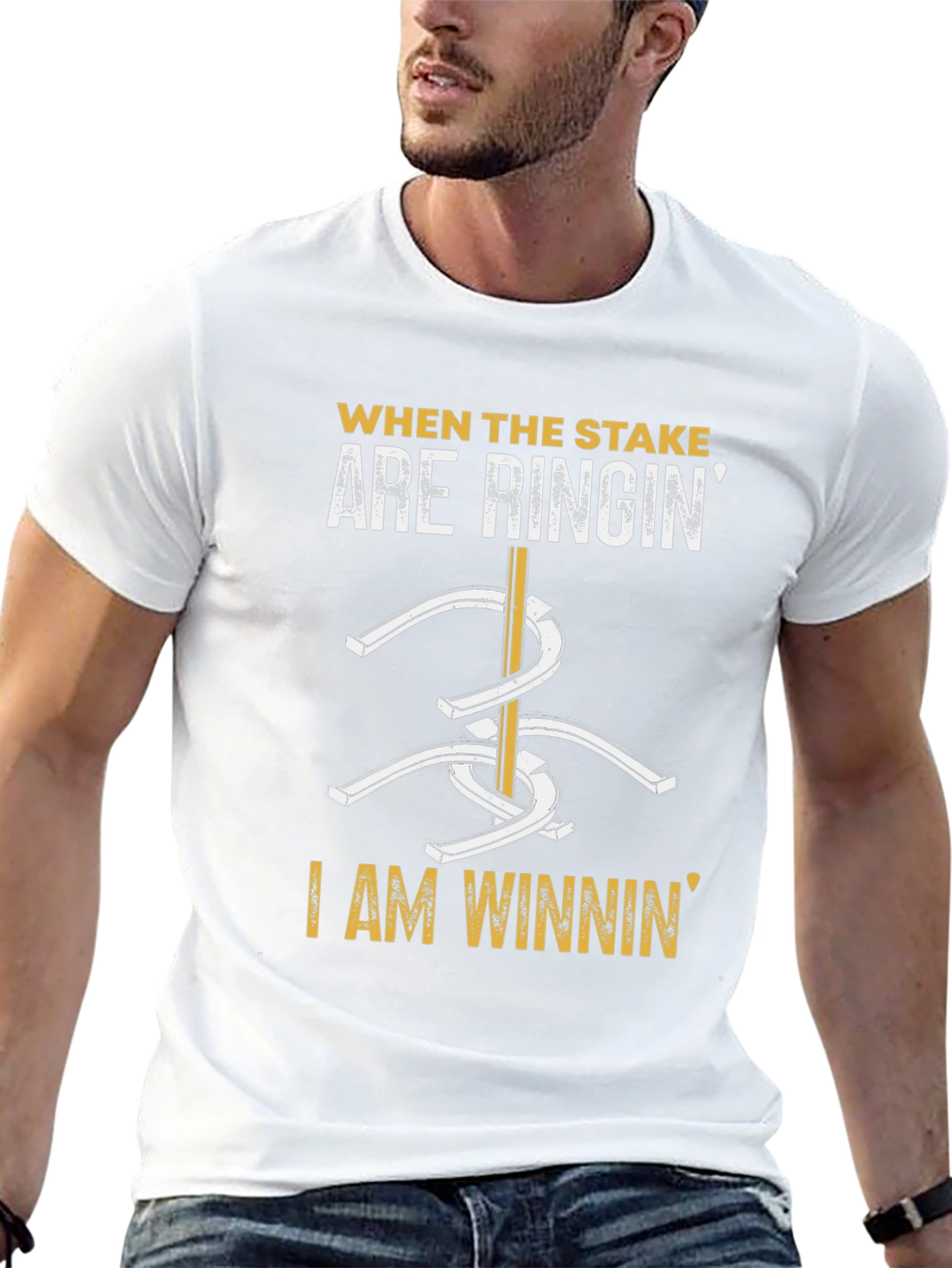 Stake Ringin T-Shirt - Horseshoe Game Tee