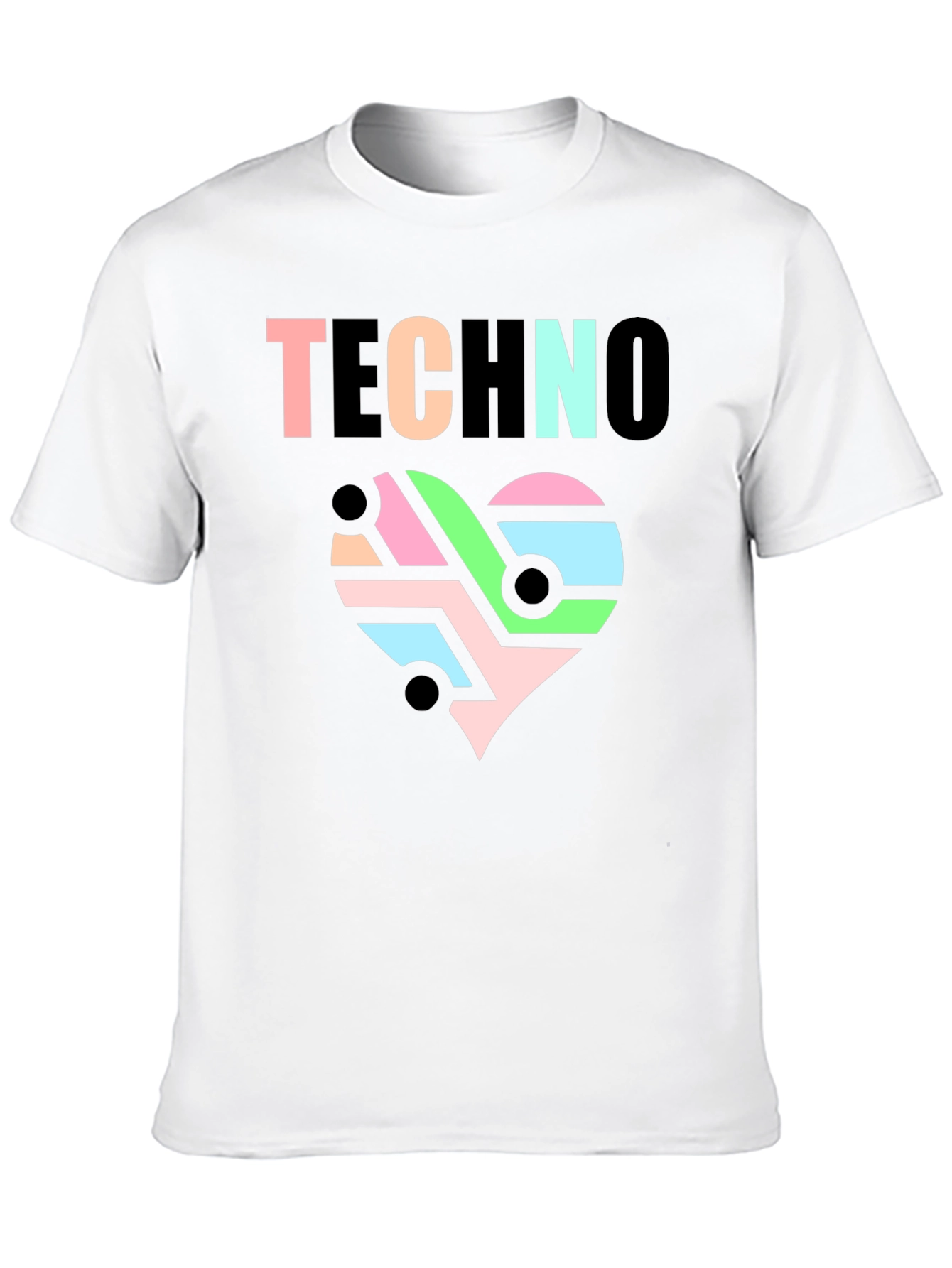 Techno Heartbeat Graphic T-Shirt - Cool EDM Rave Tee