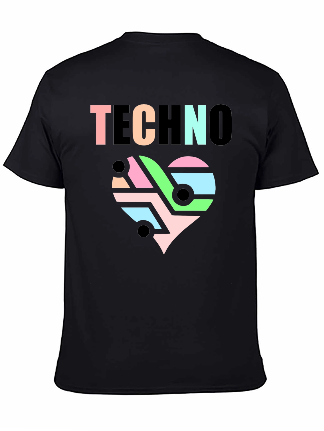 Techno Heartbeat Graphic T-Shirt - Cool EDM Rave Tee