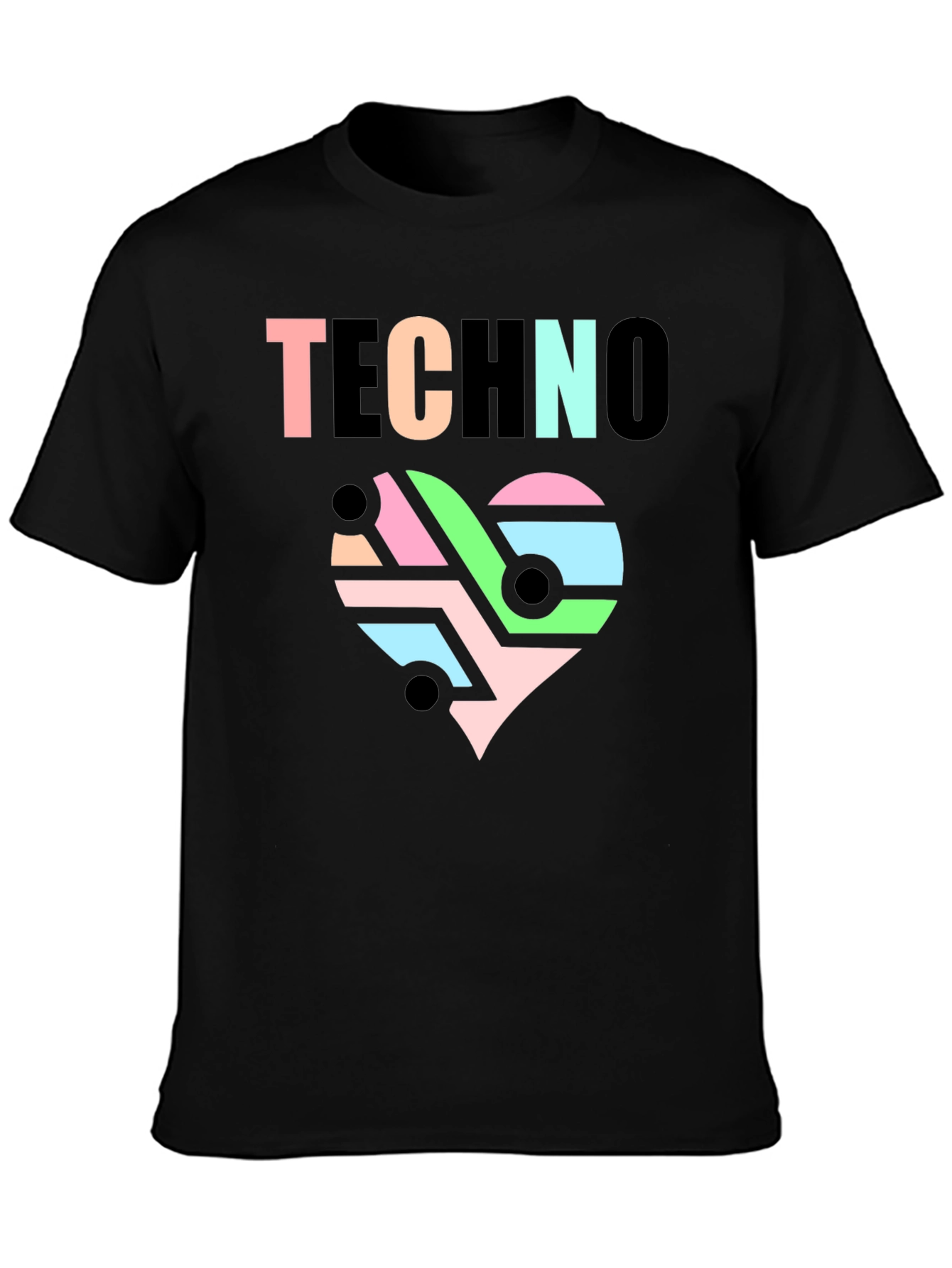 Techno Heartbeat Graphic T-Shirt - Cool EDM Rave Tee