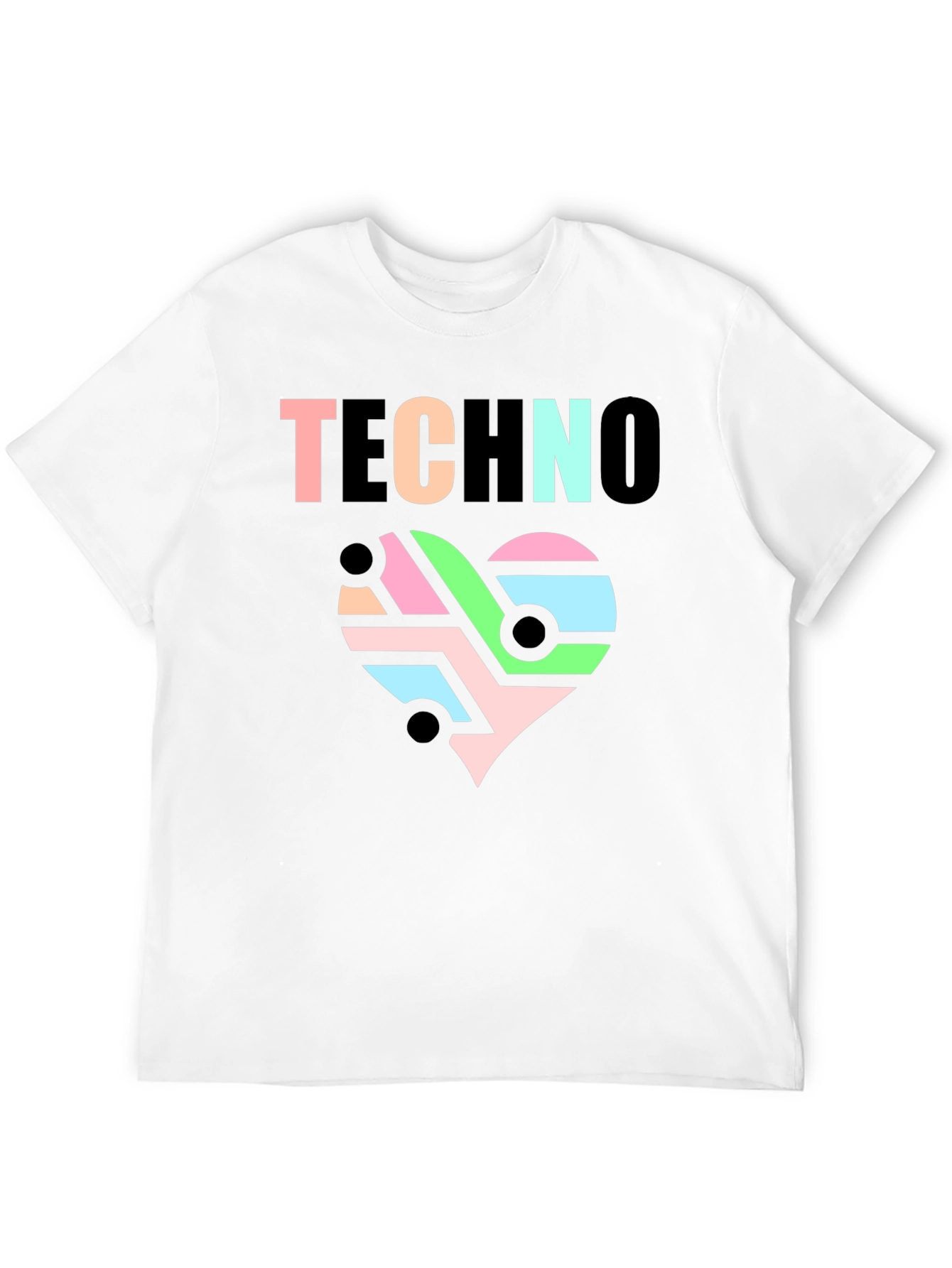Techno Heartbeat Graphic T-Shirt - Cool EDM Rave Tee