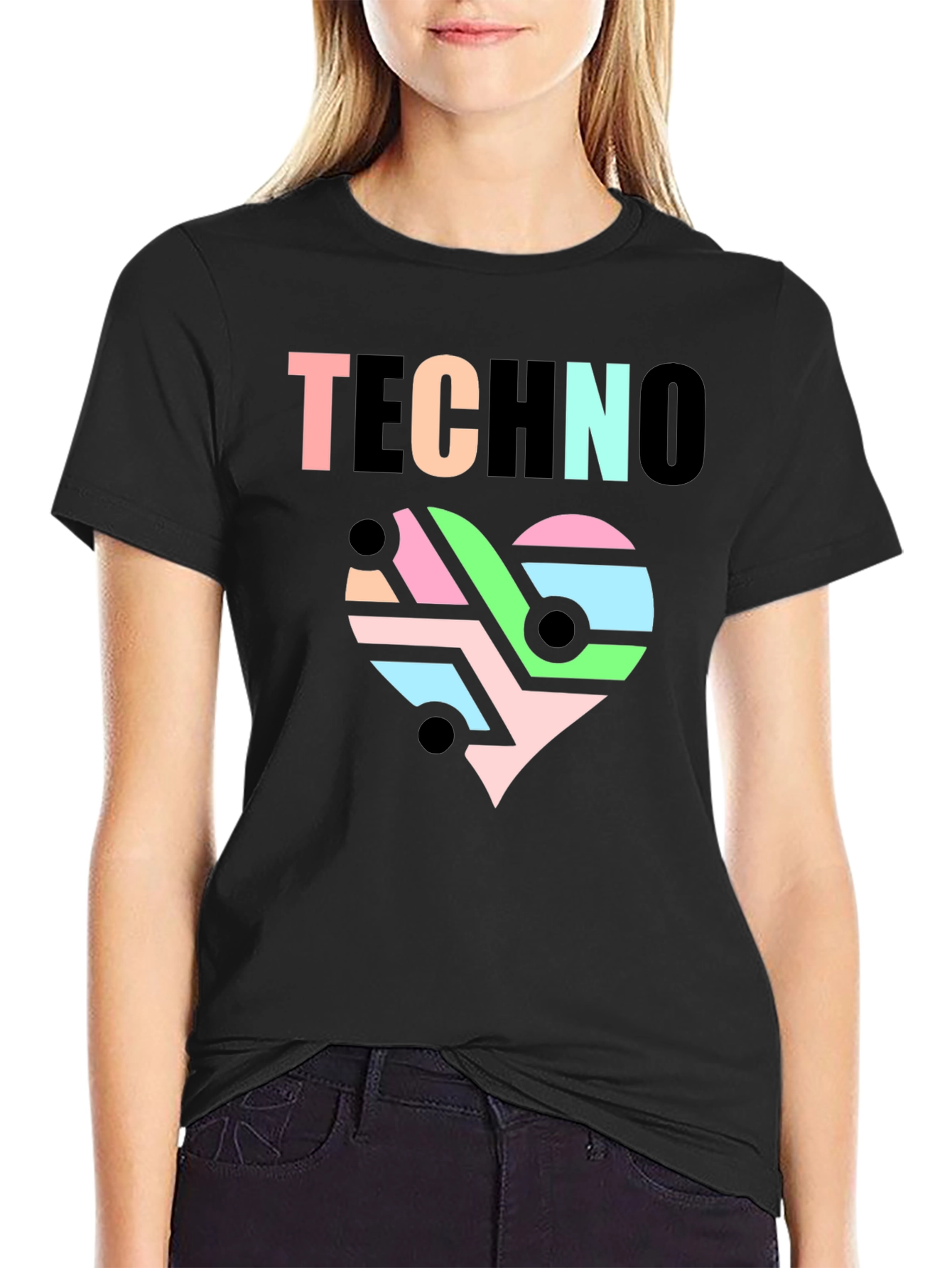 Techno Heartbeat Graphic T-Shirt - Cool EDM Rave Tee