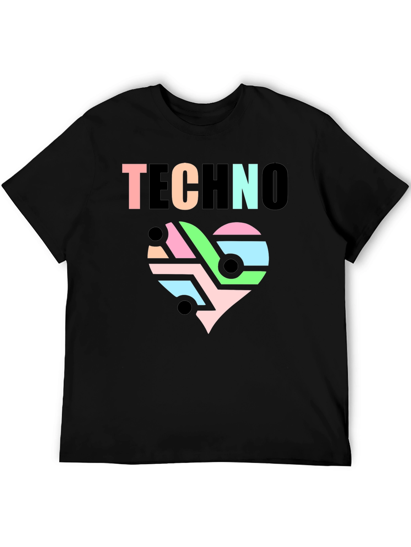 Techno Heartbeat Graphic T-Shirt - Cool EDM Rave Tee