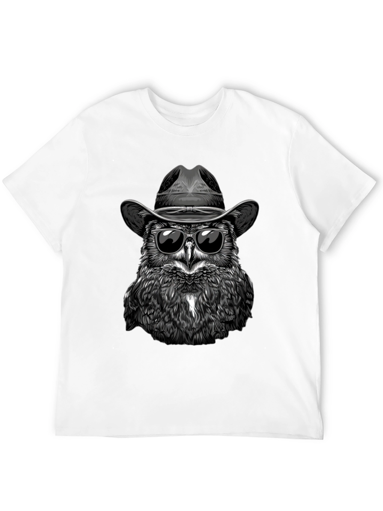 Cool Owl Cowboy T-Shirt - Unique Graphic Tee