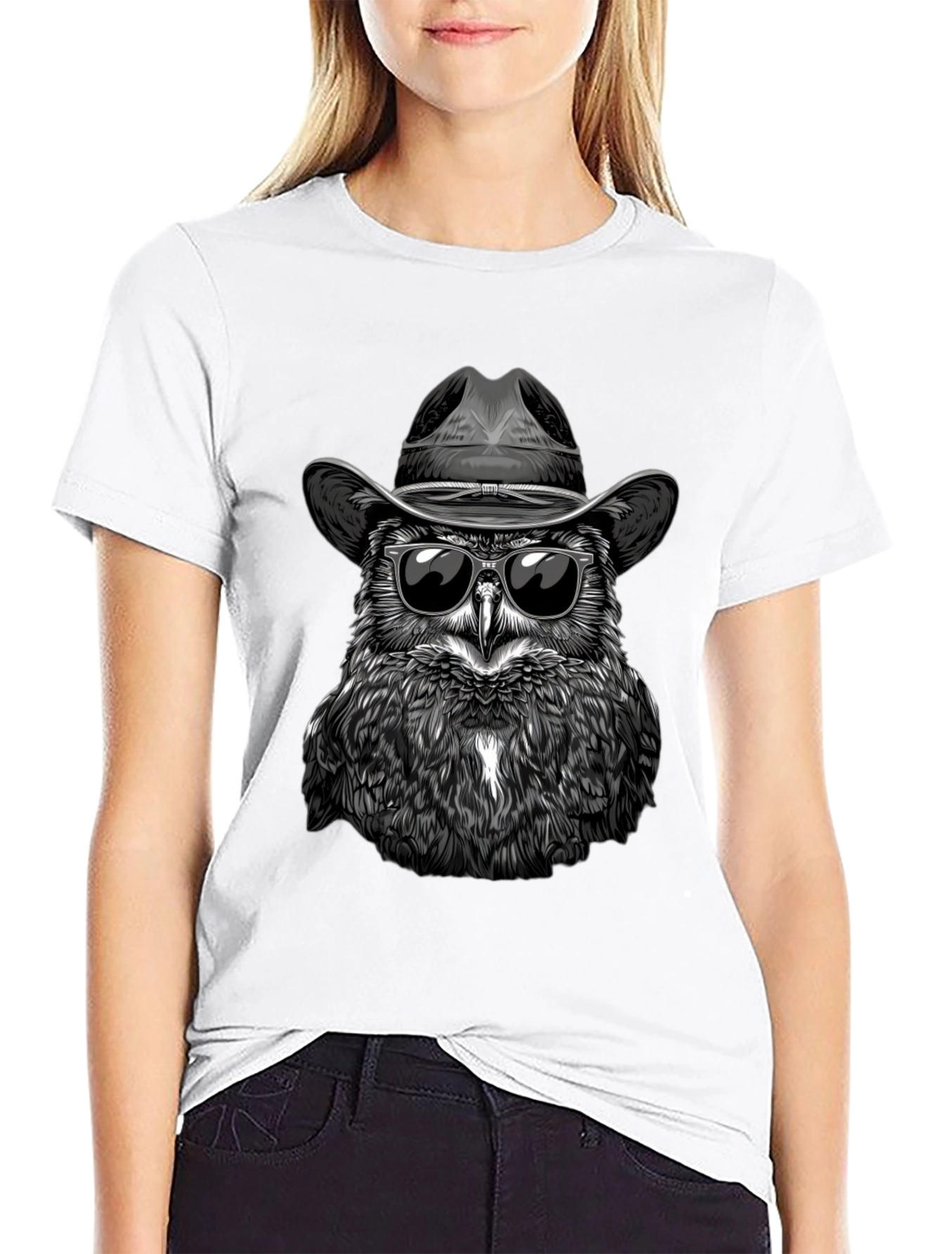 Cool Owl Cowboy T-Shirt - Unique Graphic Tee