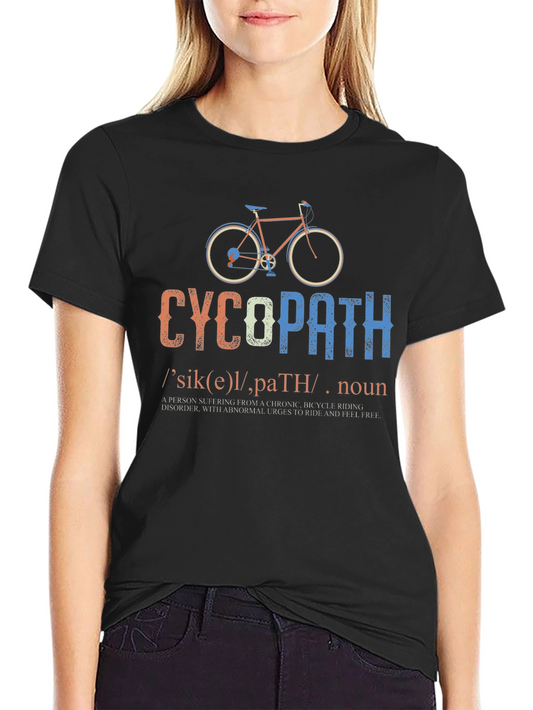 Funny Cycopath Bicycle Riding T-Shirt