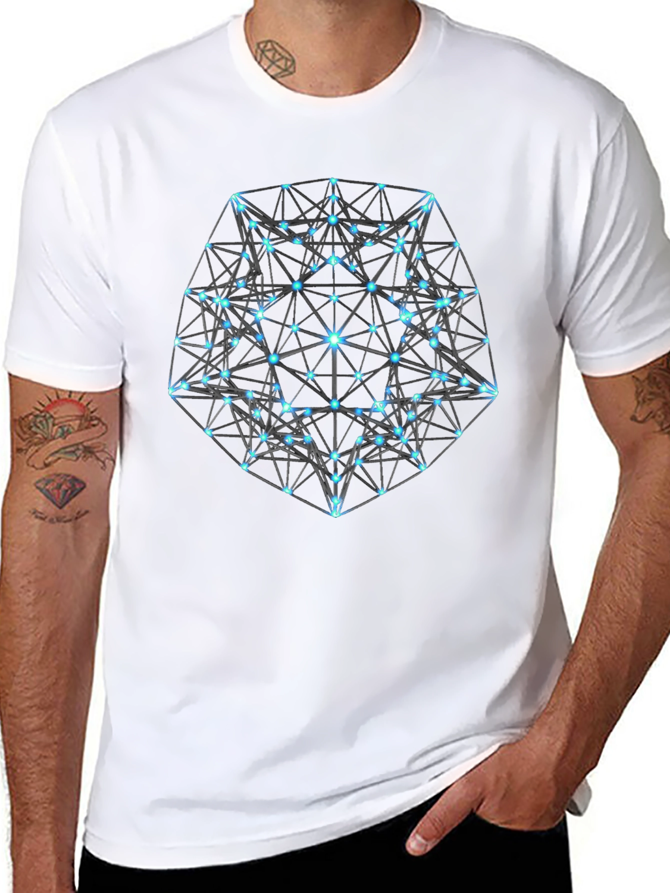 Geometric Black T-Shirt: Modern Minimalist Design