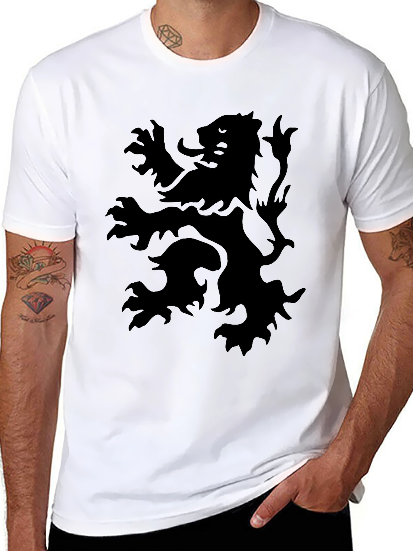 Black Lion Rampant Graphic Tee - Mens
