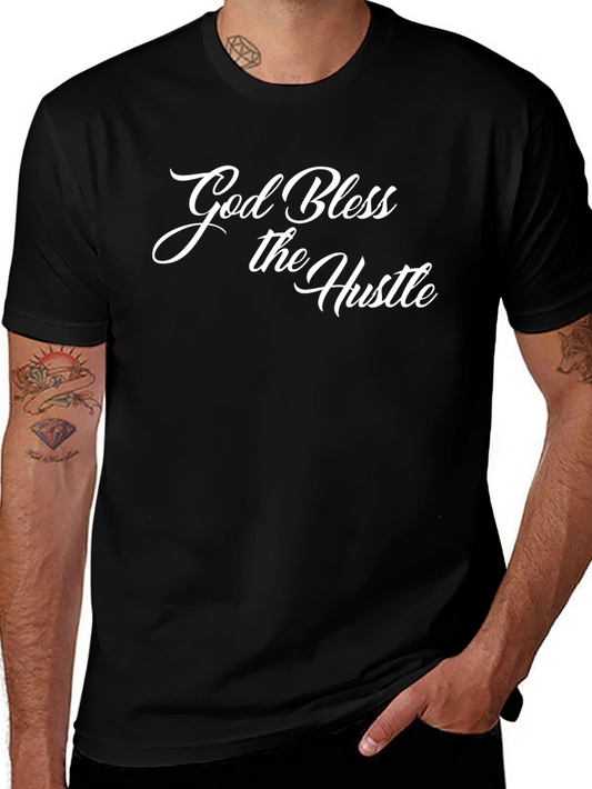 God Bless the Hustle T-Shirt - Stylish Black Tee