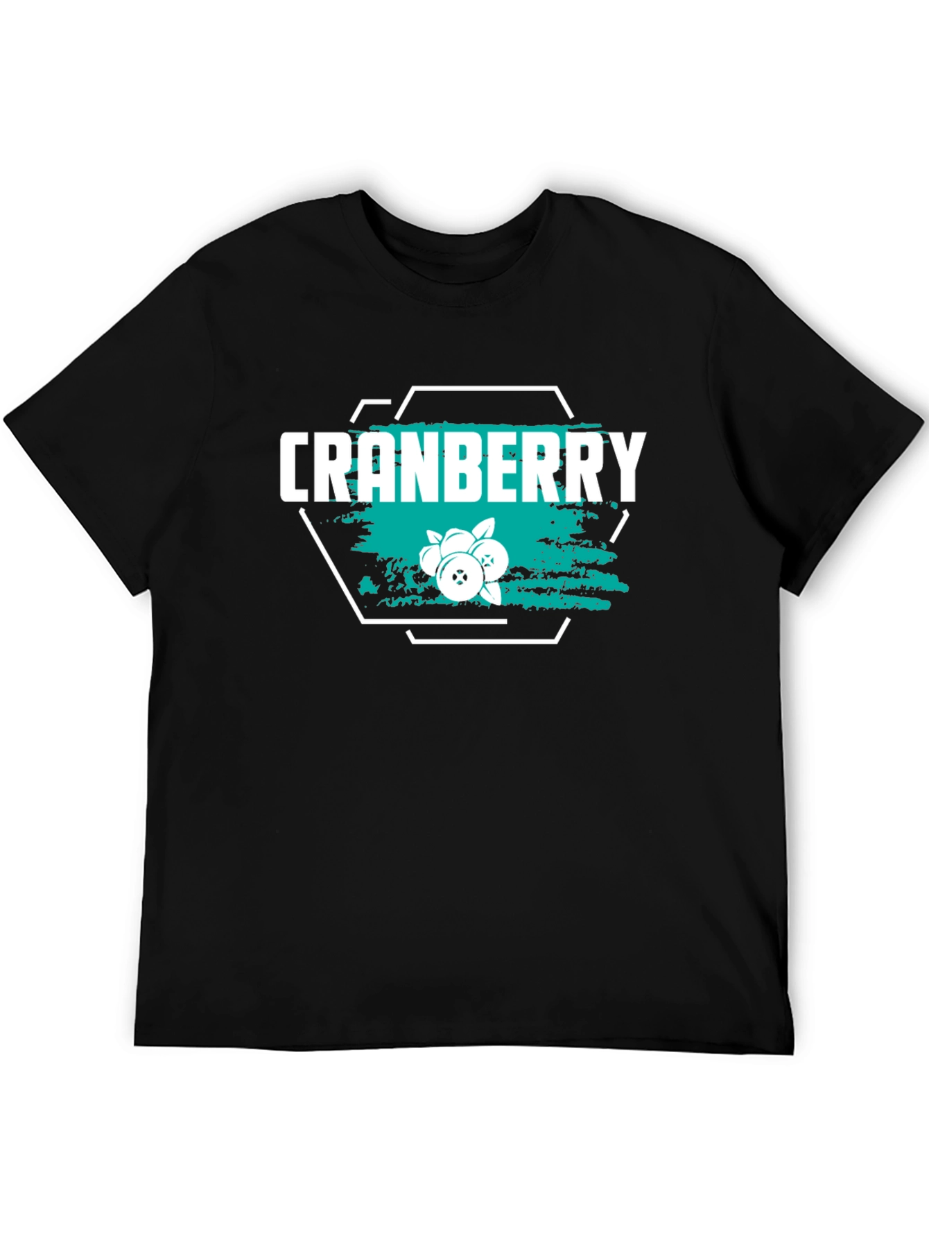 Cranberry Graphic Tee - Soft Black Cotton T-Shirt