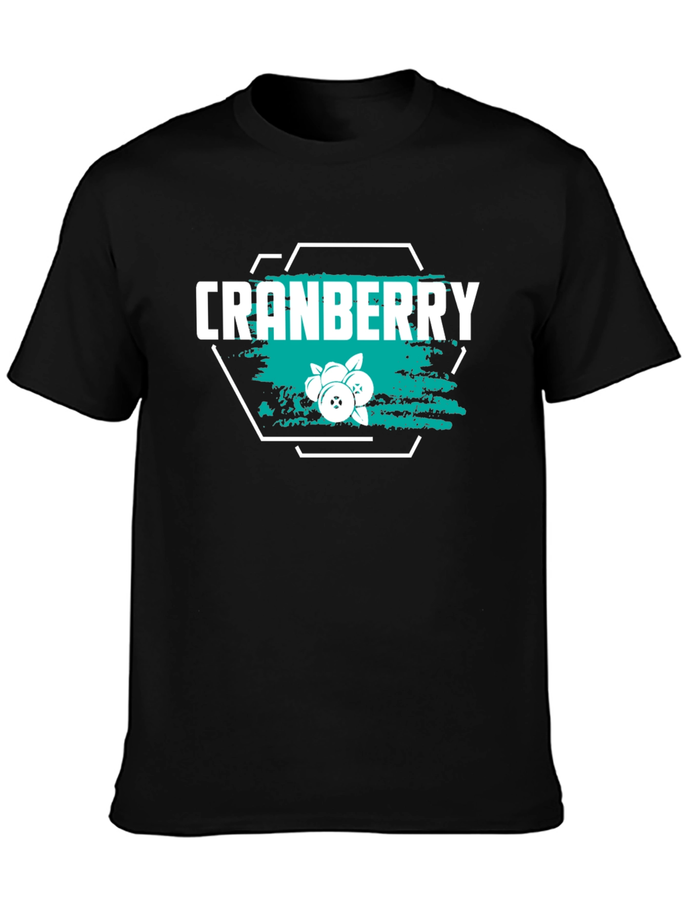 Cranberry Graphic Tee - Soft Black Cotton T-Shirt