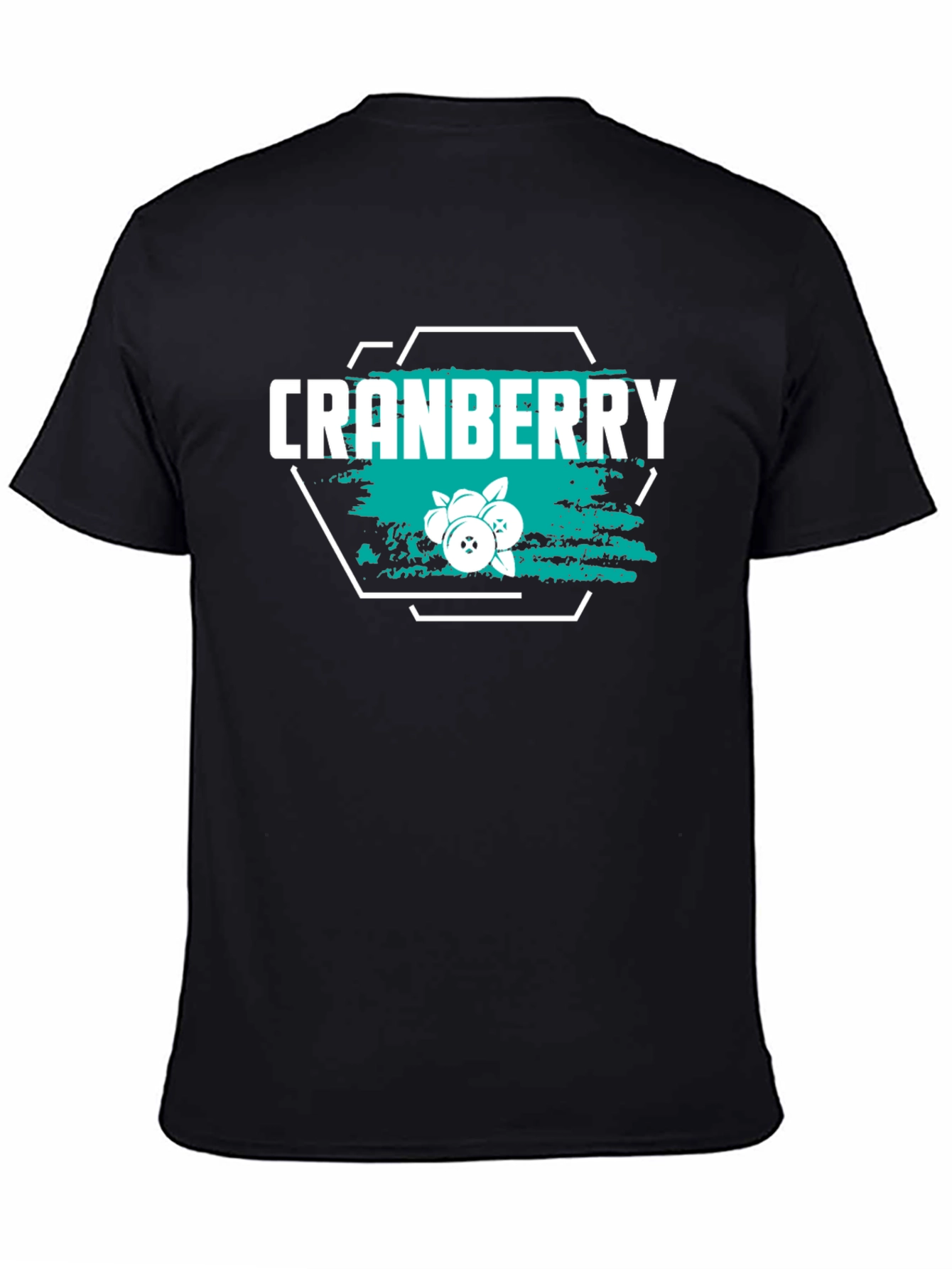 Cranberry Graphic Tee - Soft Black Cotton T-Shirt